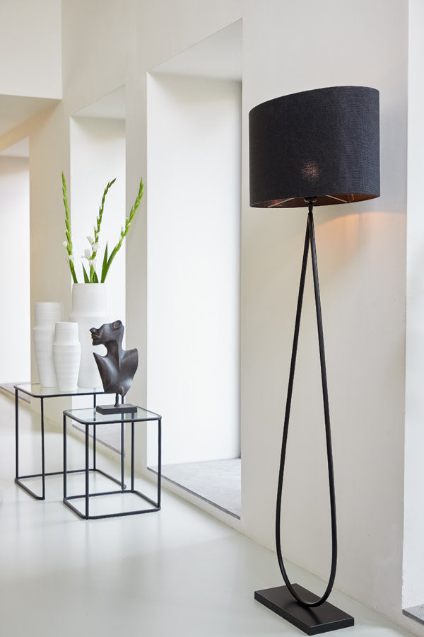 Tamsu Matt Black Metal Floor Lamp Base