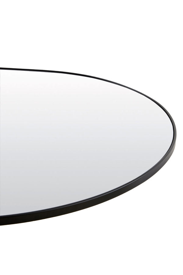 Zeneto Clear Glass & Black Rectangular Full Length Leaner Mirror