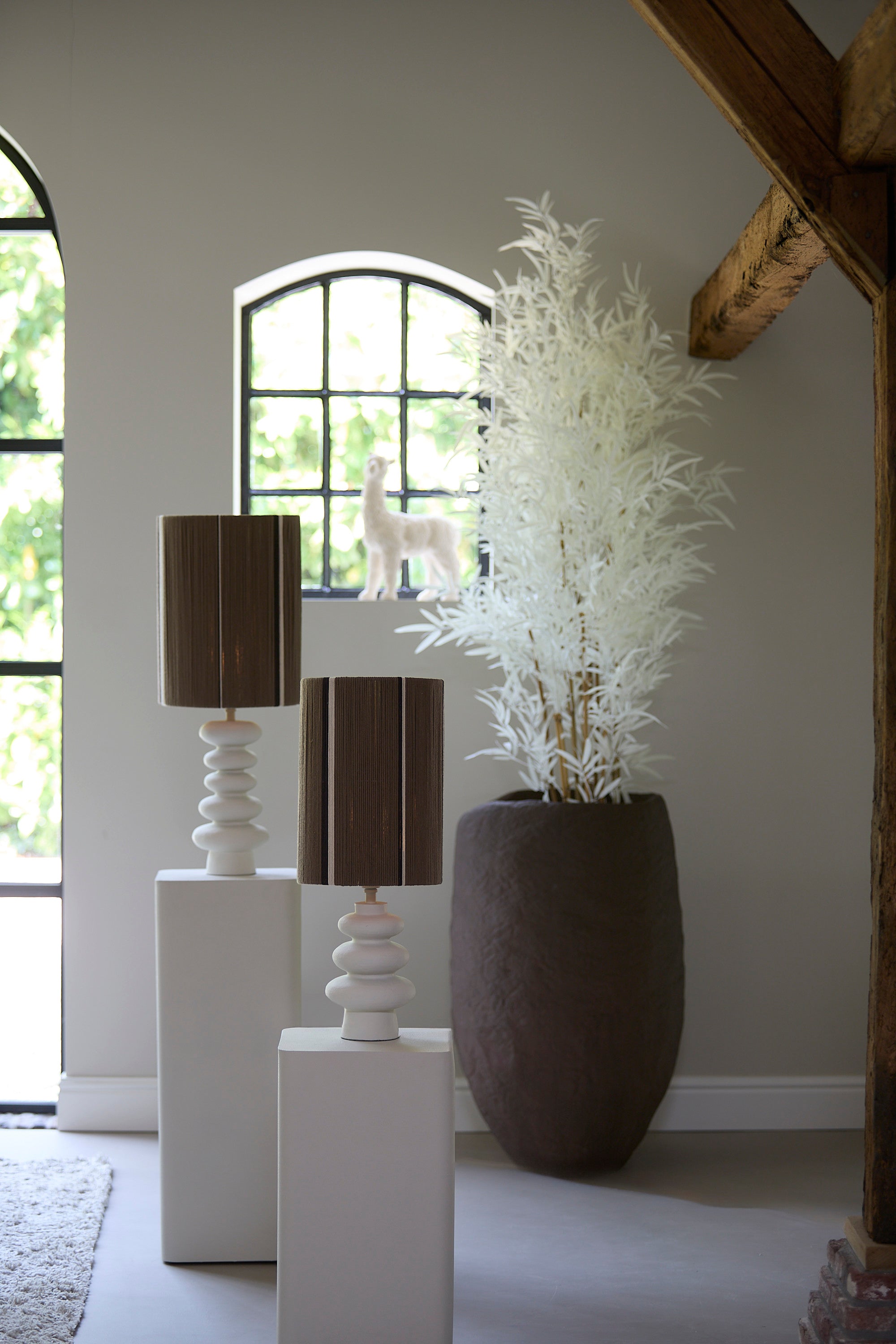 Olona Cream Metal Table Lamp Base 27cm