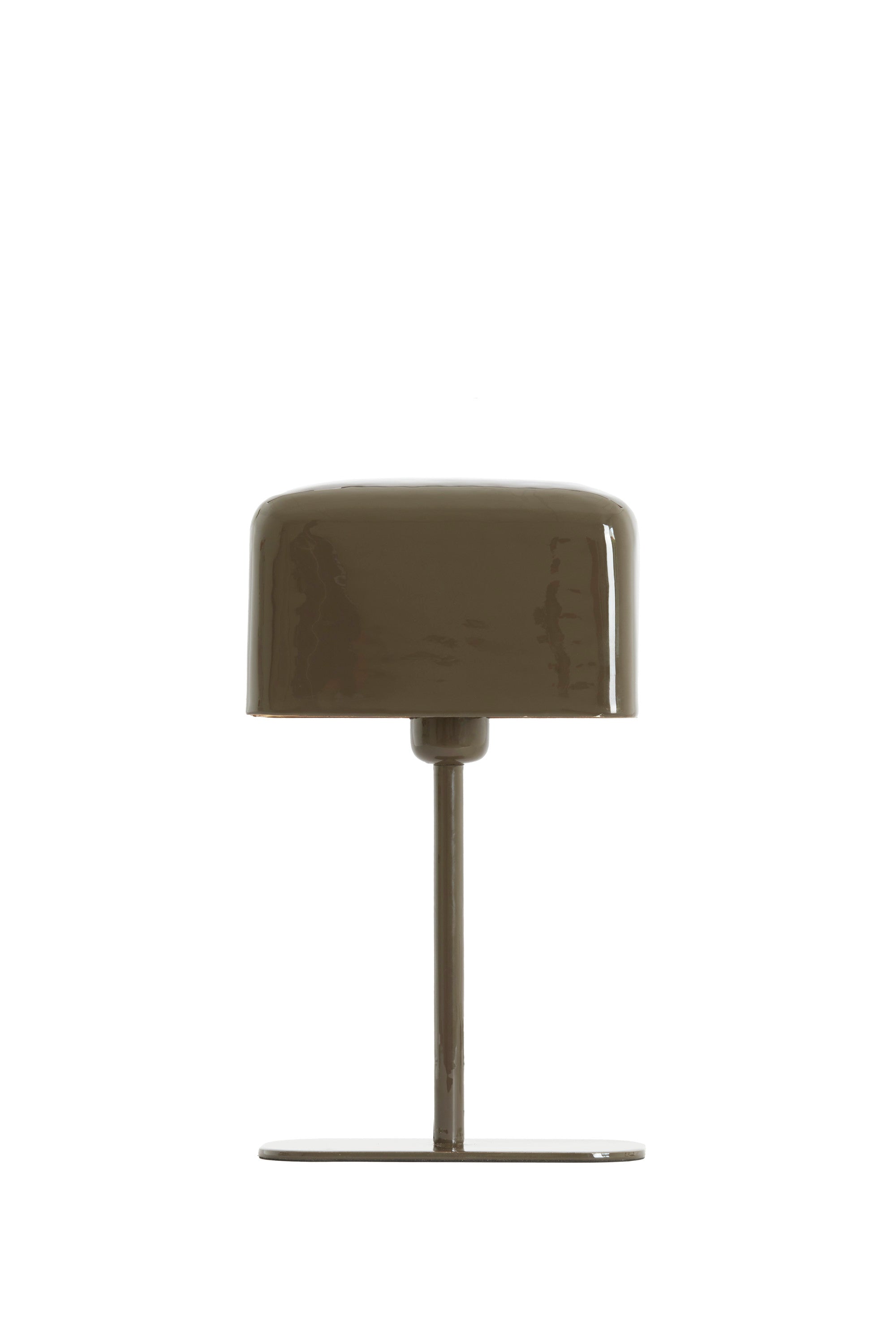 Elenie Gloss Dark Brown Metal Table Lamp 36cm