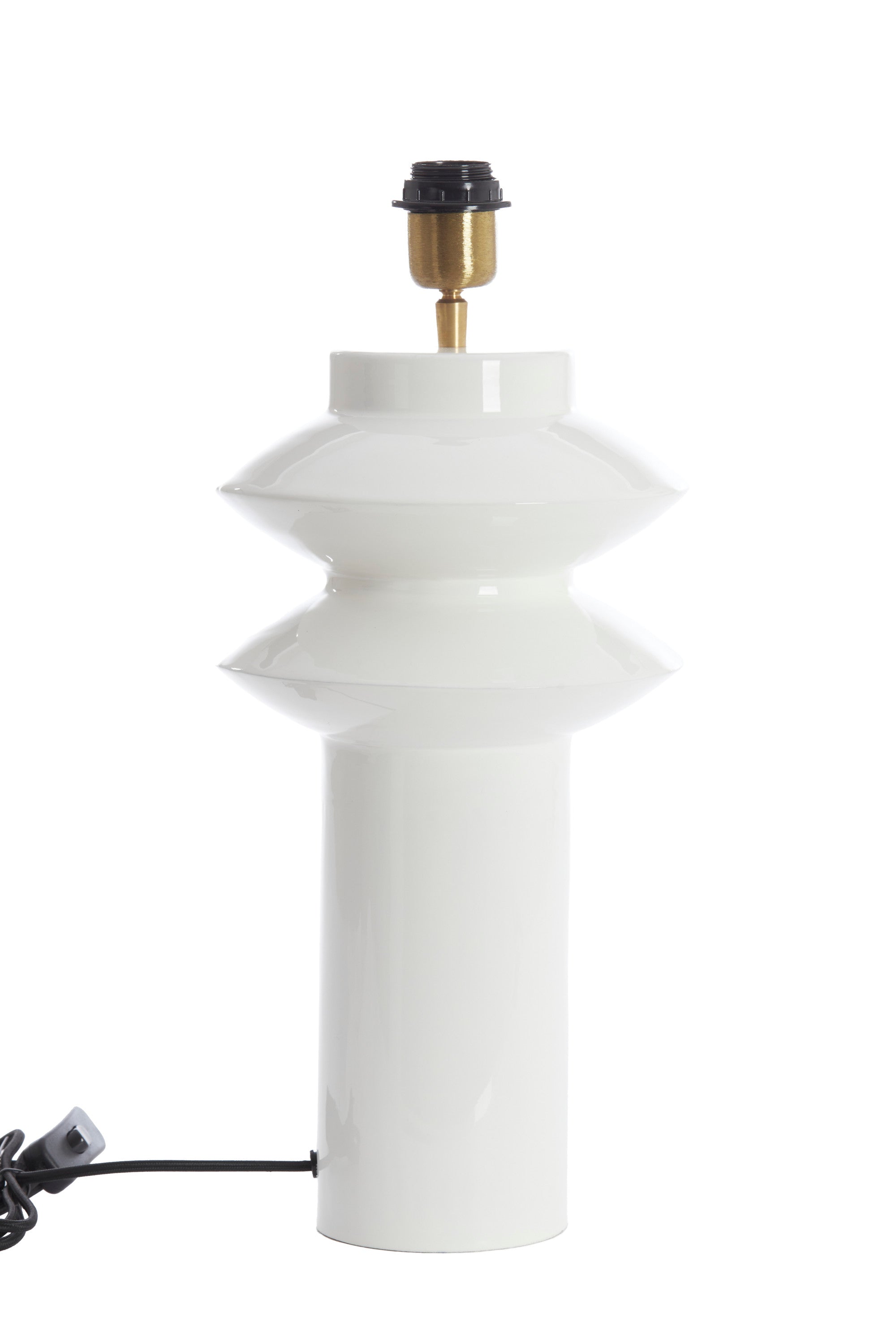 Petch Gloss White Metal Table Lamp Base 40cm