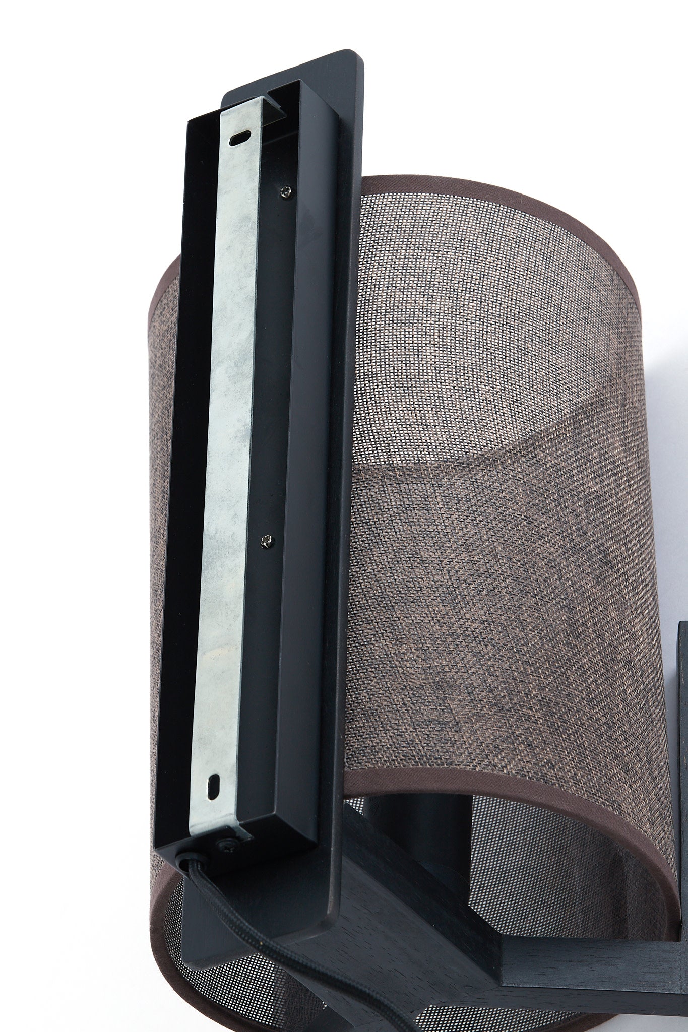 Litto Black & Dark Brown Linen Wall Light