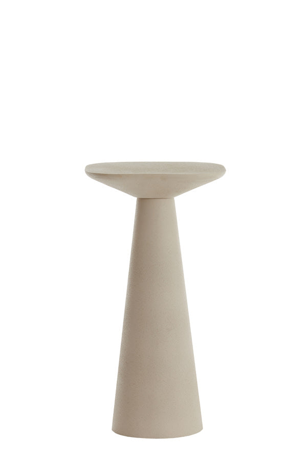 Abala Matt Cream Metal Square Side Table 53cm
