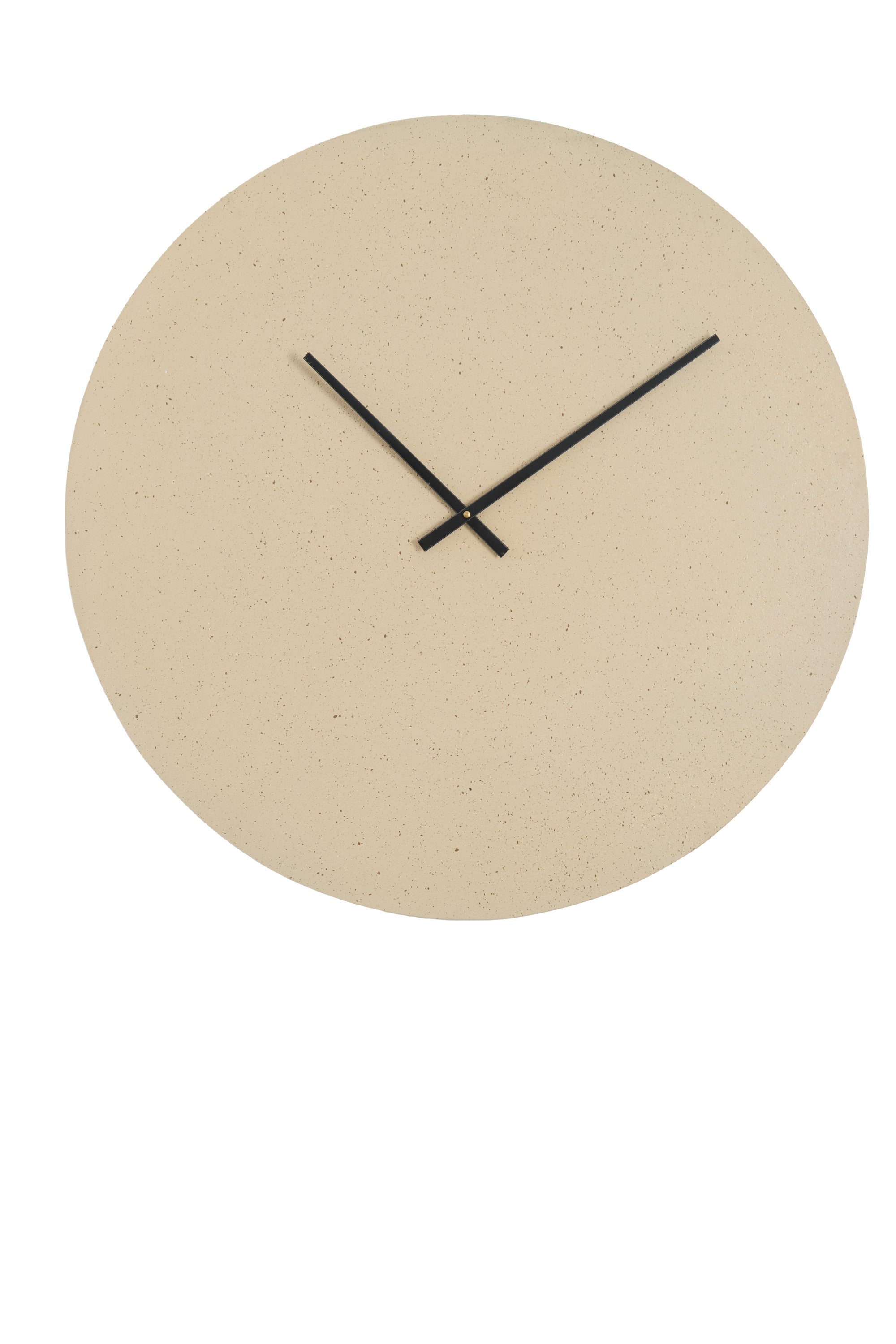 Licola Matt Sand & Light Brown Spotted Metal Wall Clock 74cm
