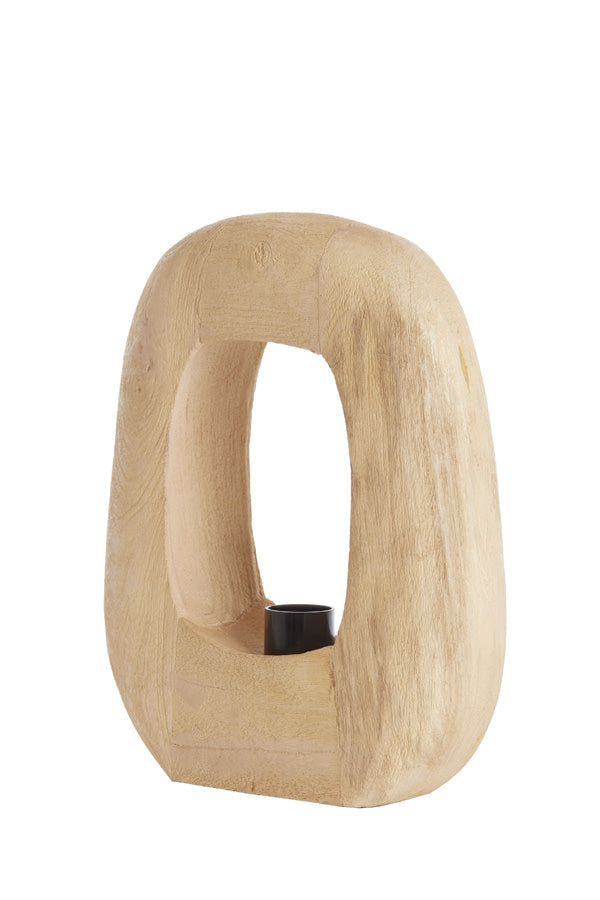 Kelafo Matt Natural Wood Table Lamp 40cm