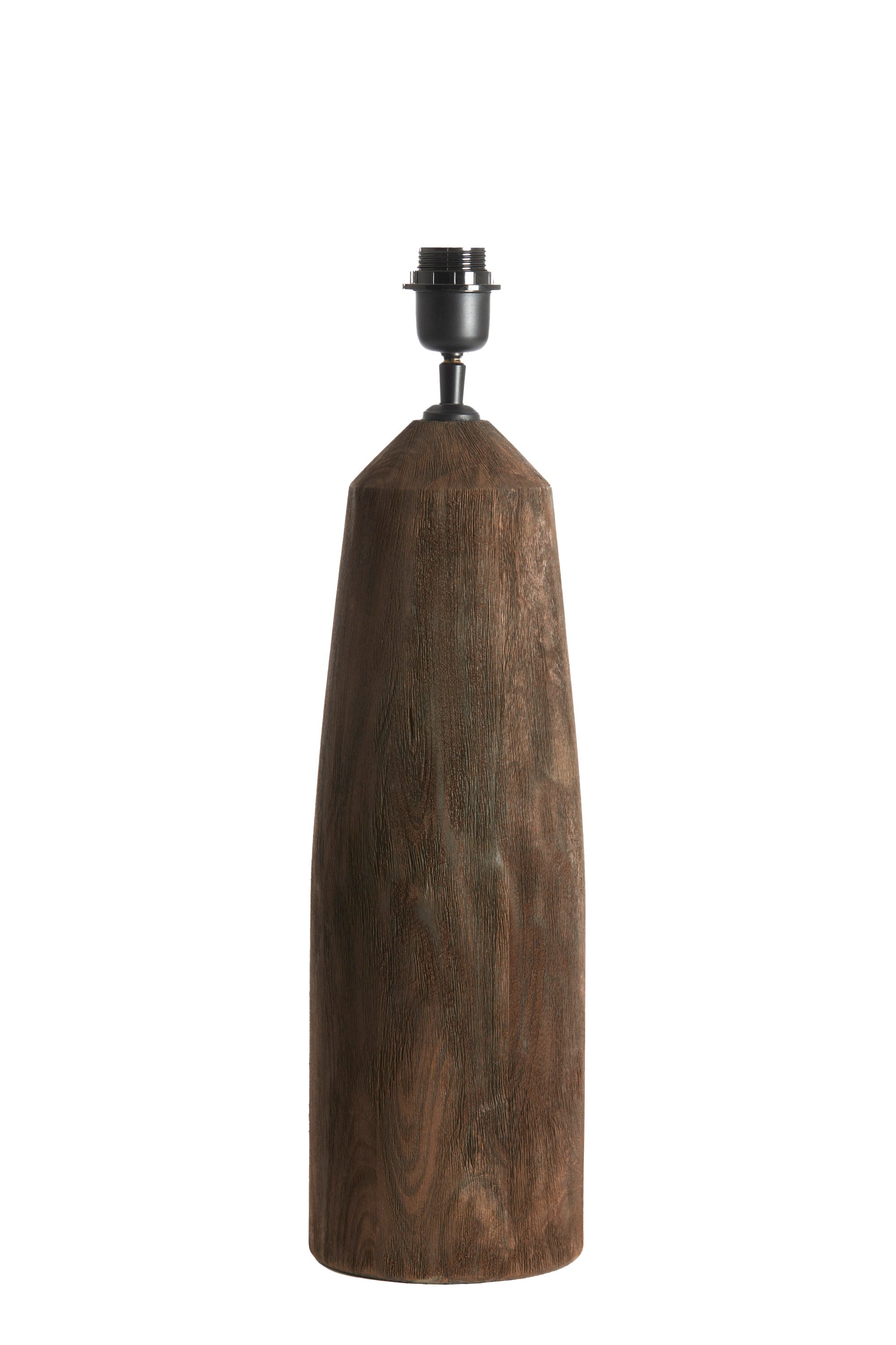 Trapani Matt Dark Brown Wood Table Lamp Base 45cm