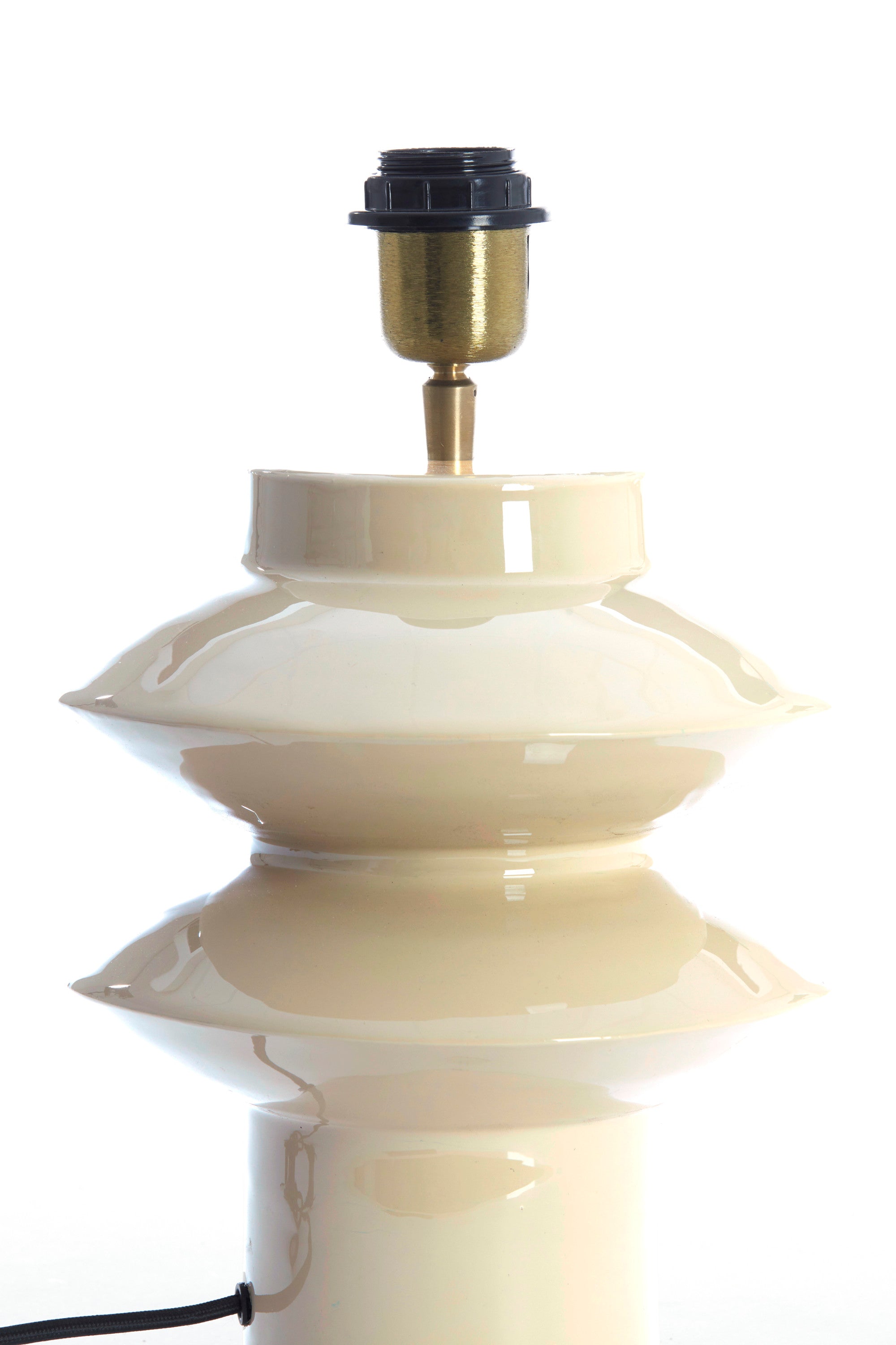 Petch Gloss Light Grey Metal Table Lamp Base 26cm