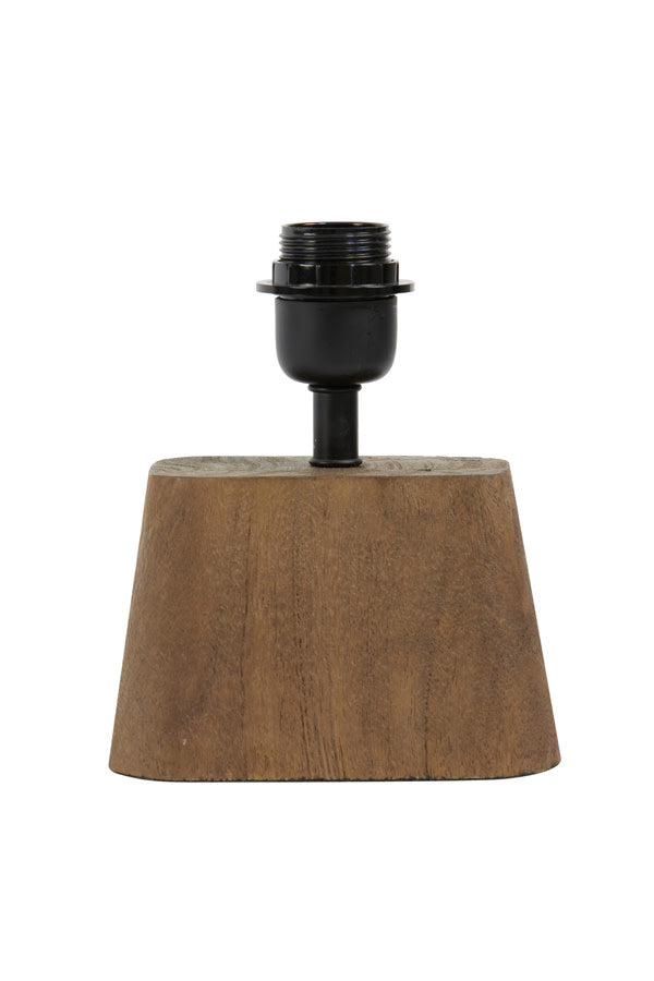 Kardan Matt Brown Wood Table Lamp Base 21cm