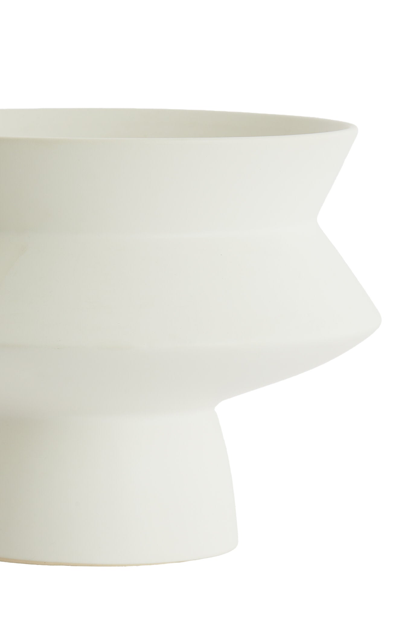 Vicento Matt White Ceramic Vase