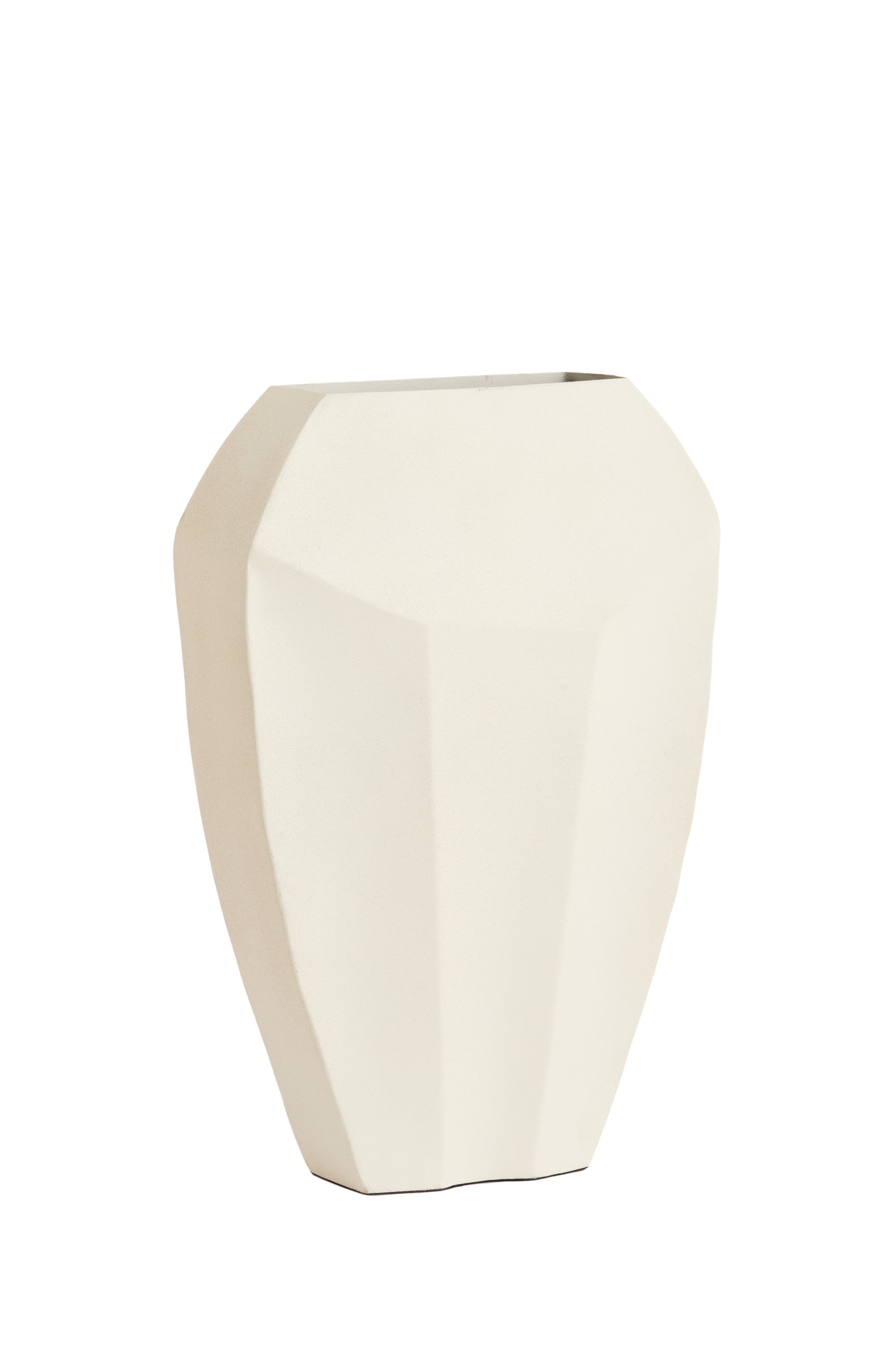 Cordoba Matt Cream Metal Vase 45cm