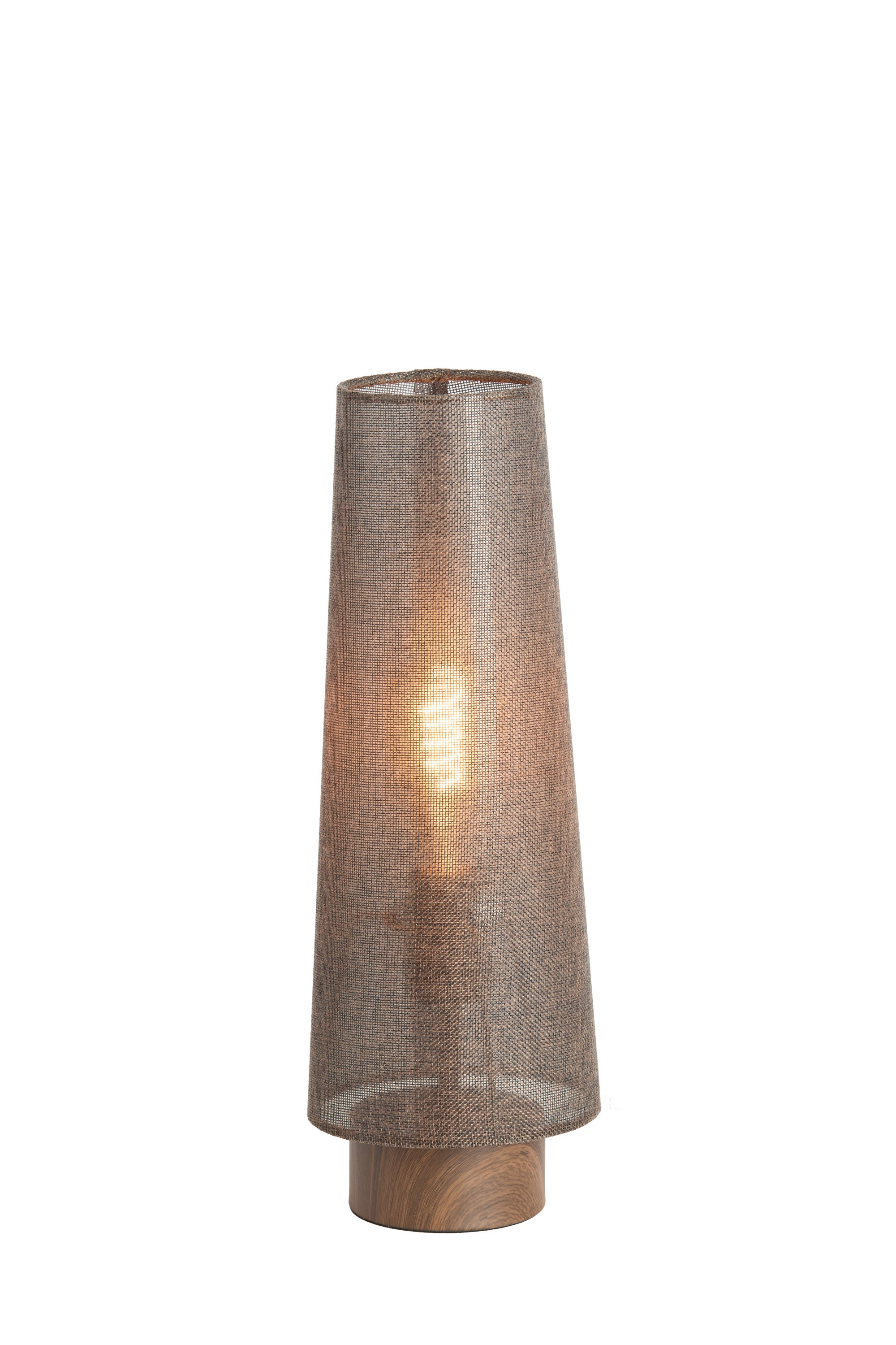 Howie Dark Brown Wood Effect Table Lamp 42cm
