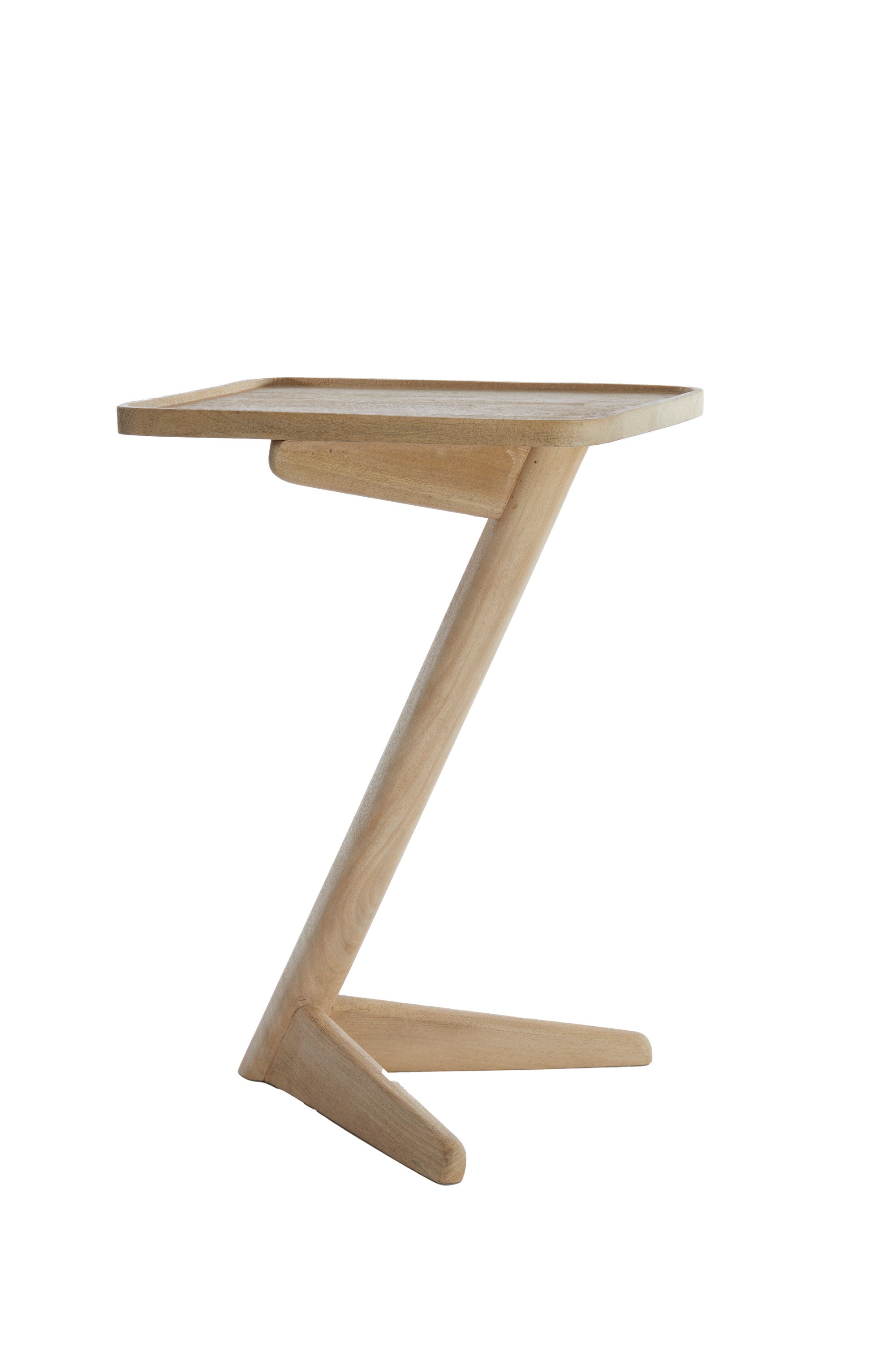 Qiano Natural Mango Wood Rectangular Side Table