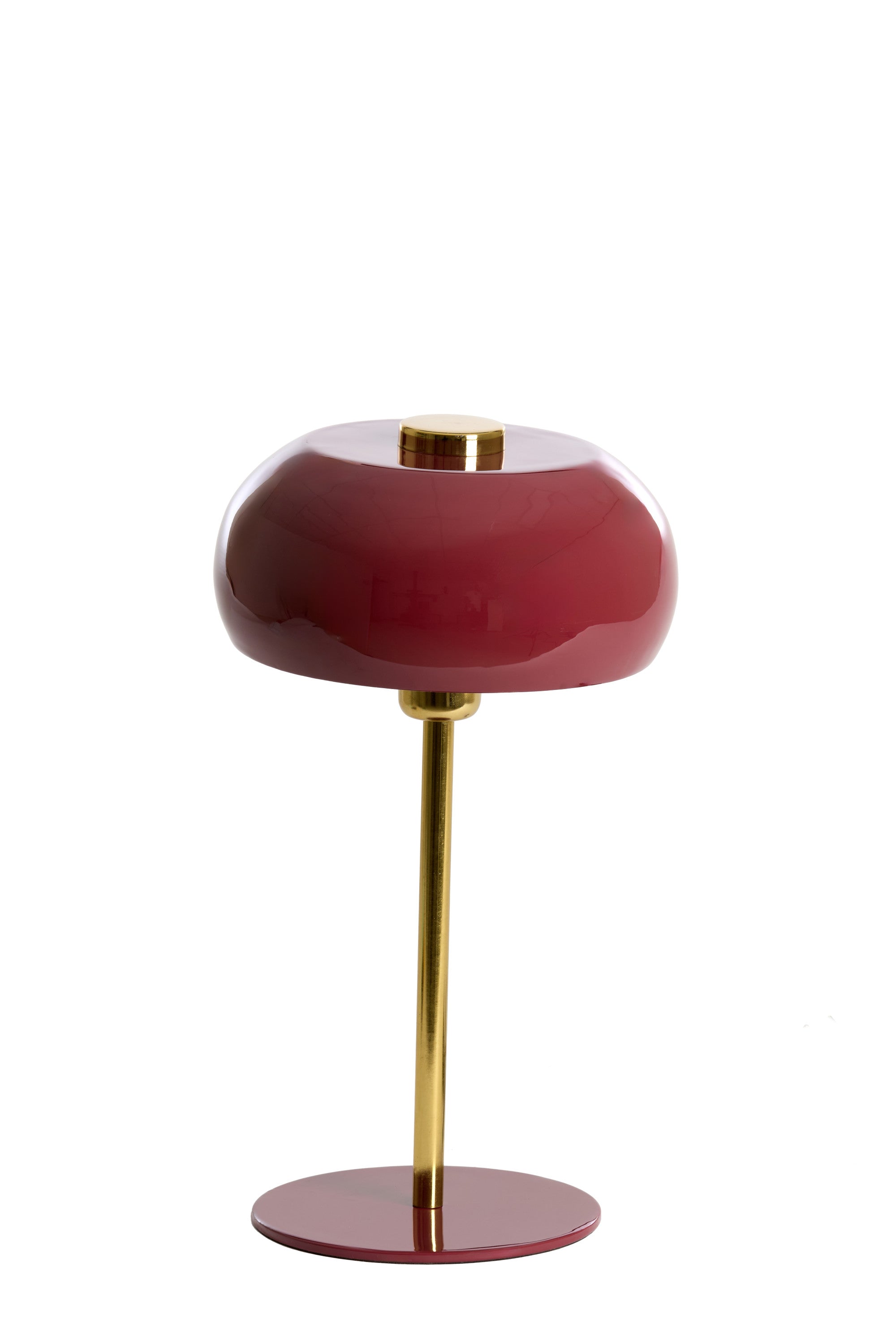 Surin Gloss Burgundy & Gold Metal Table Lamp