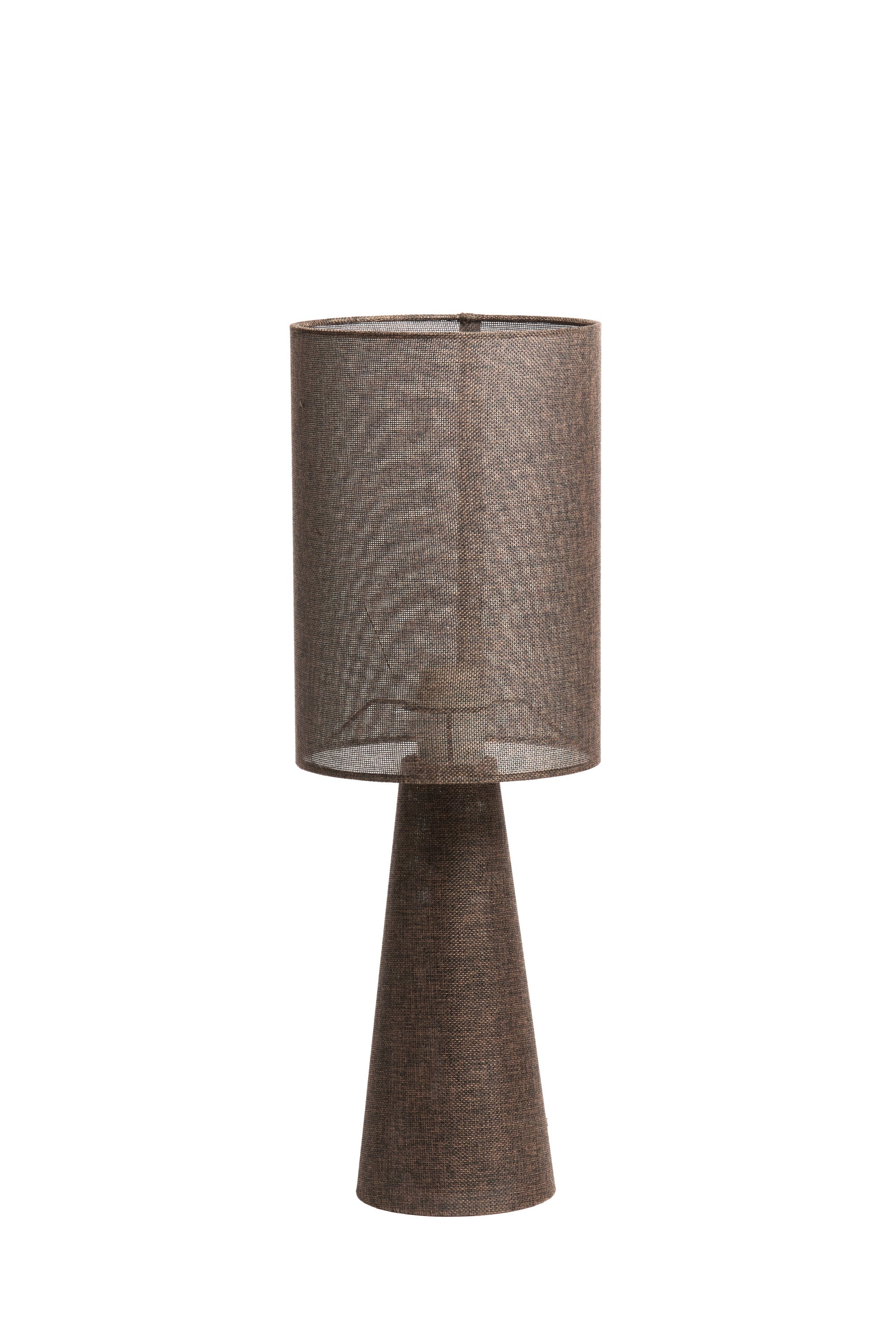 Micky Brown Linen Table Lamp