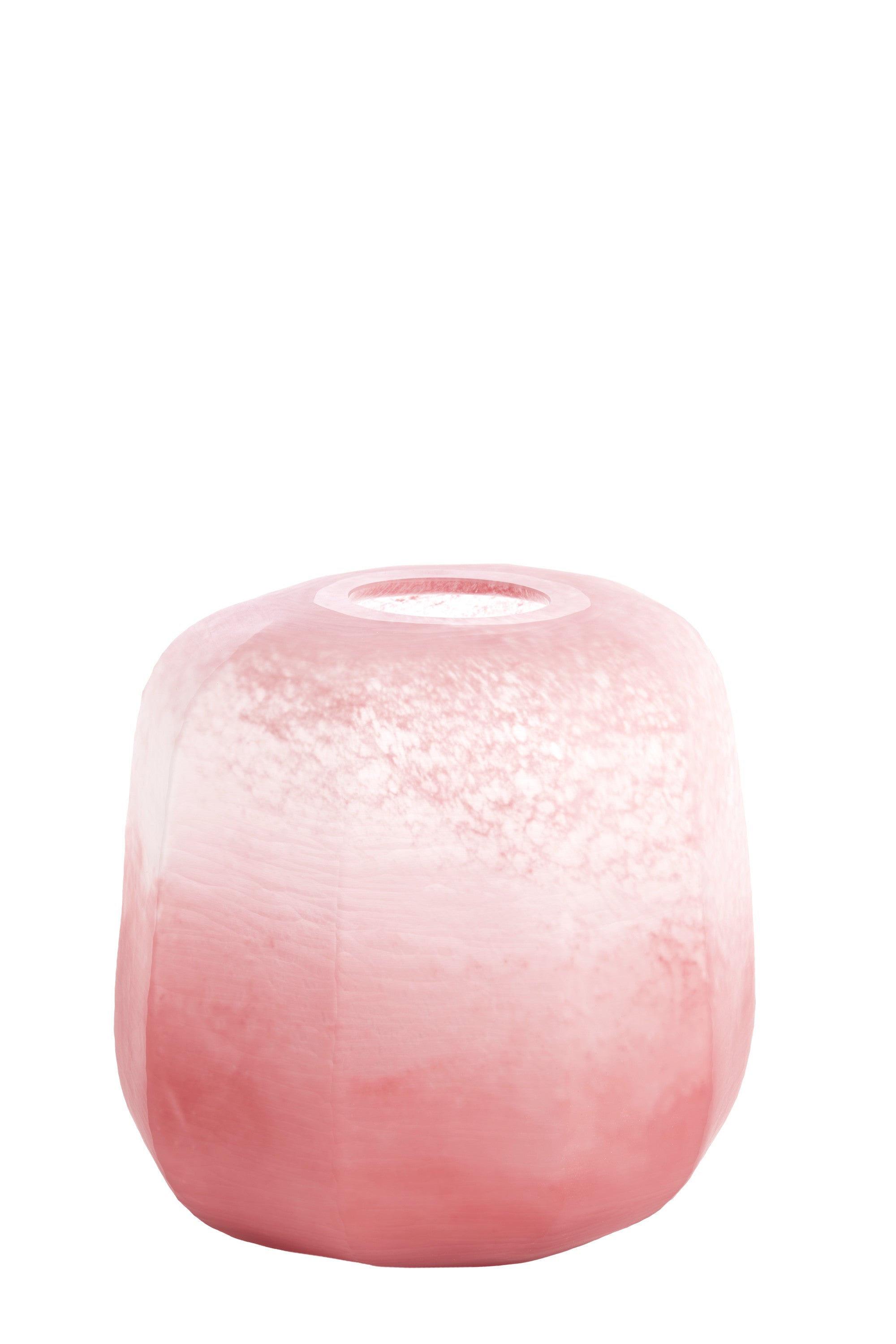 Pacengo Coral/Light Pink Glass Vase 32cm