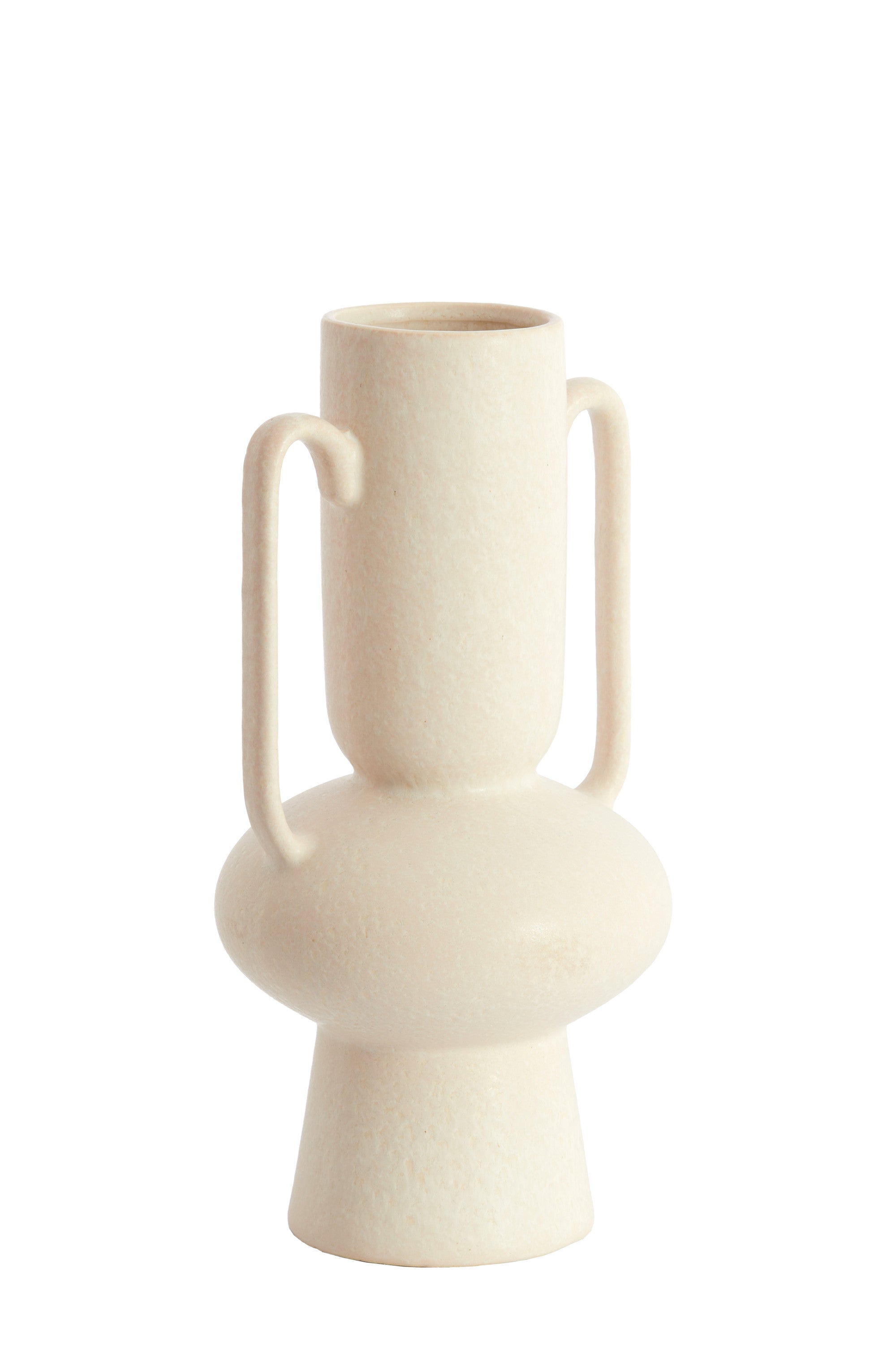 Otaru Cream Handled Ceramic Vase