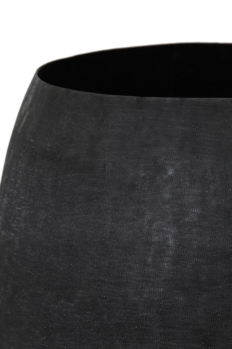 Genoli Matt Black Metal Decorative Planter