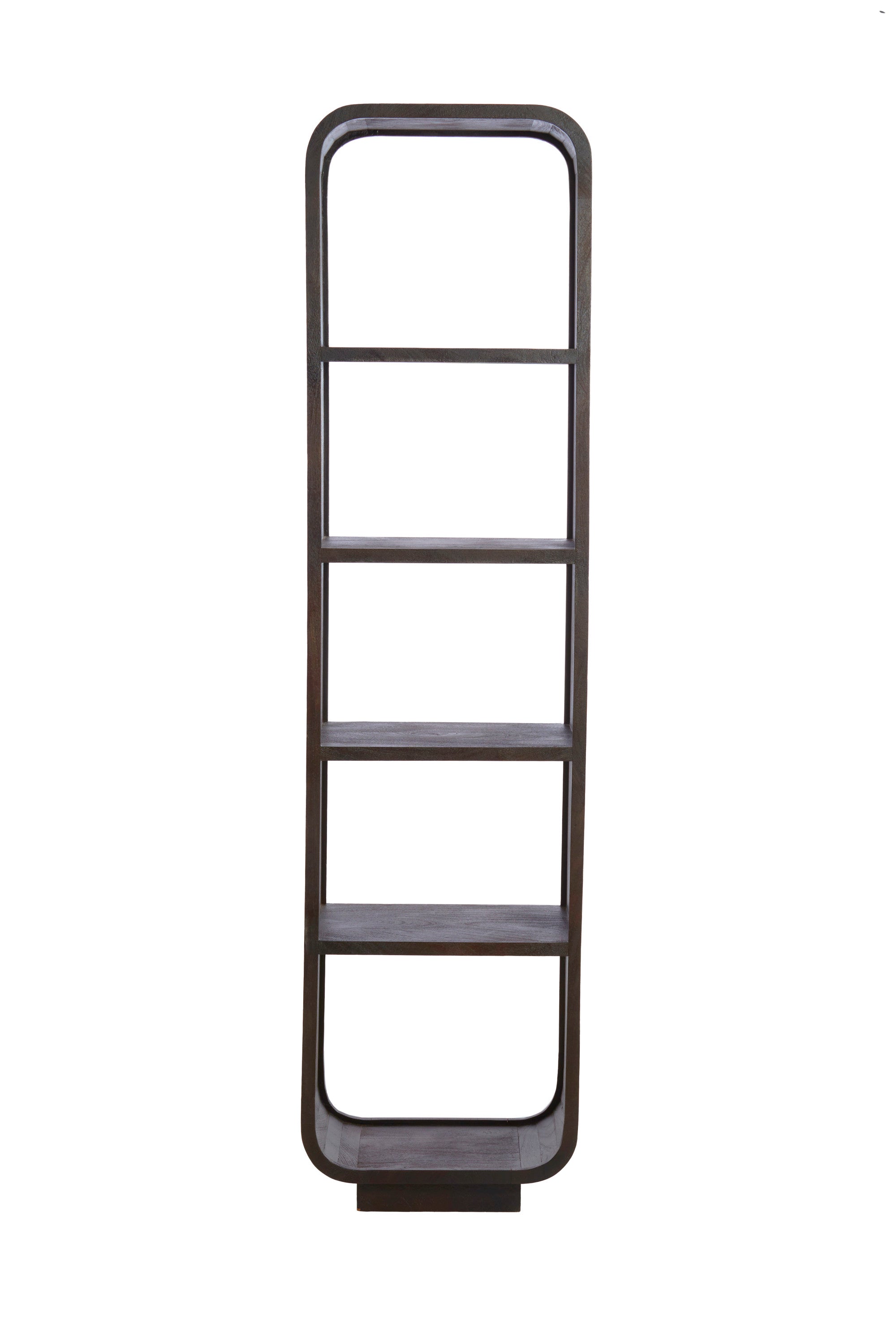 Dane Matt Dark Russet Wood Narrow Open Display Unit 200cm