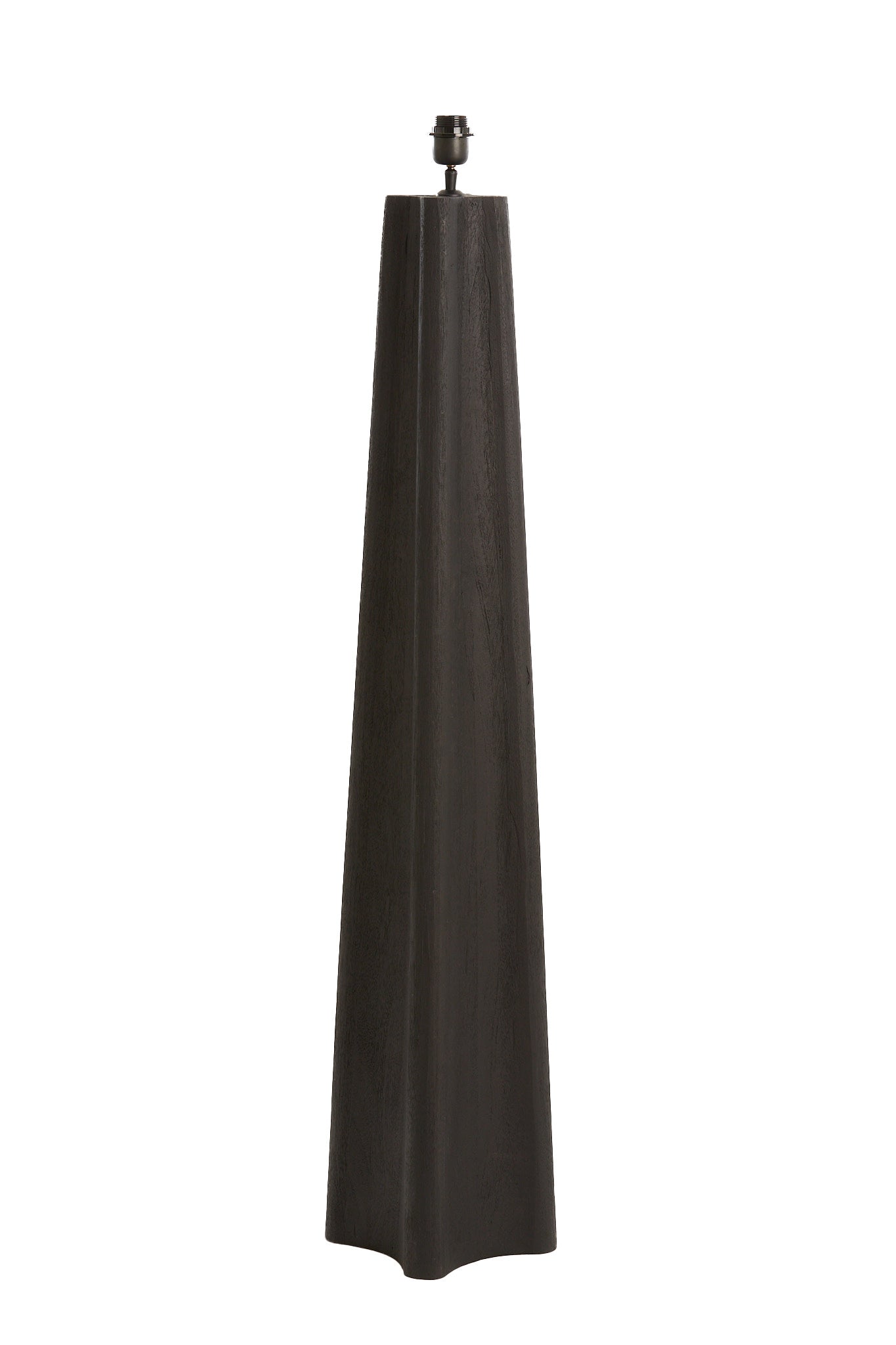 Navelli Matt Black Wood Floor Lamp Base