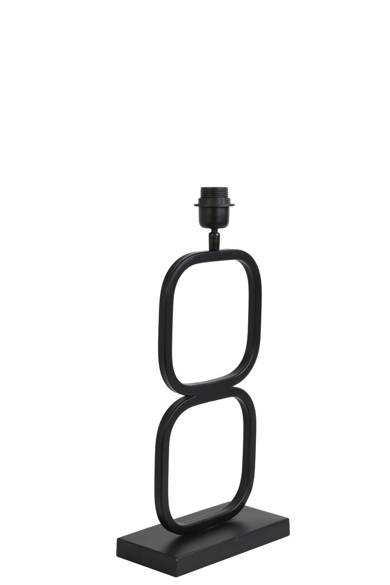 Lutika Matt Black Metal Table Lamp Base 46cm