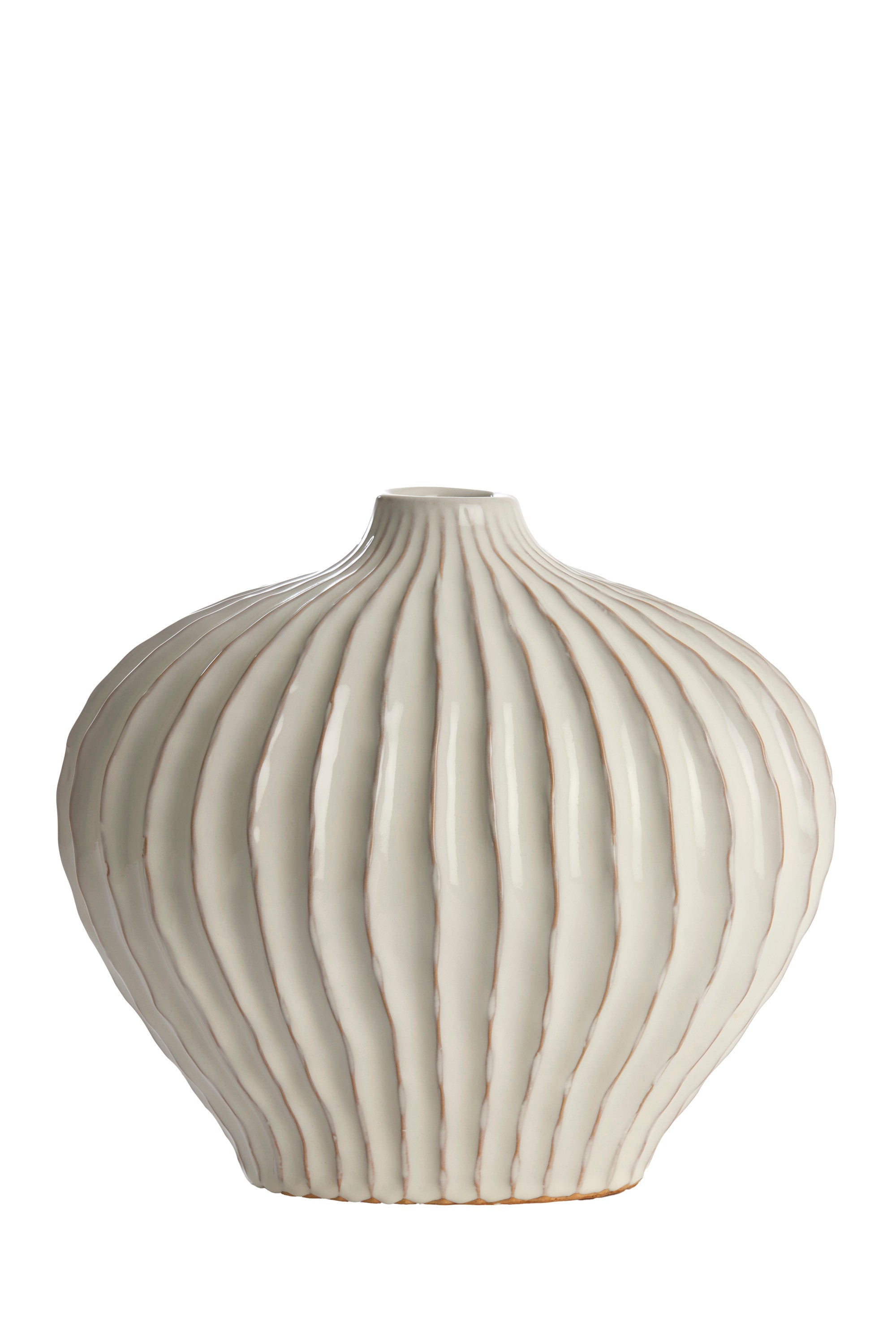 Lorito Cream Ceramic Vase 30cm