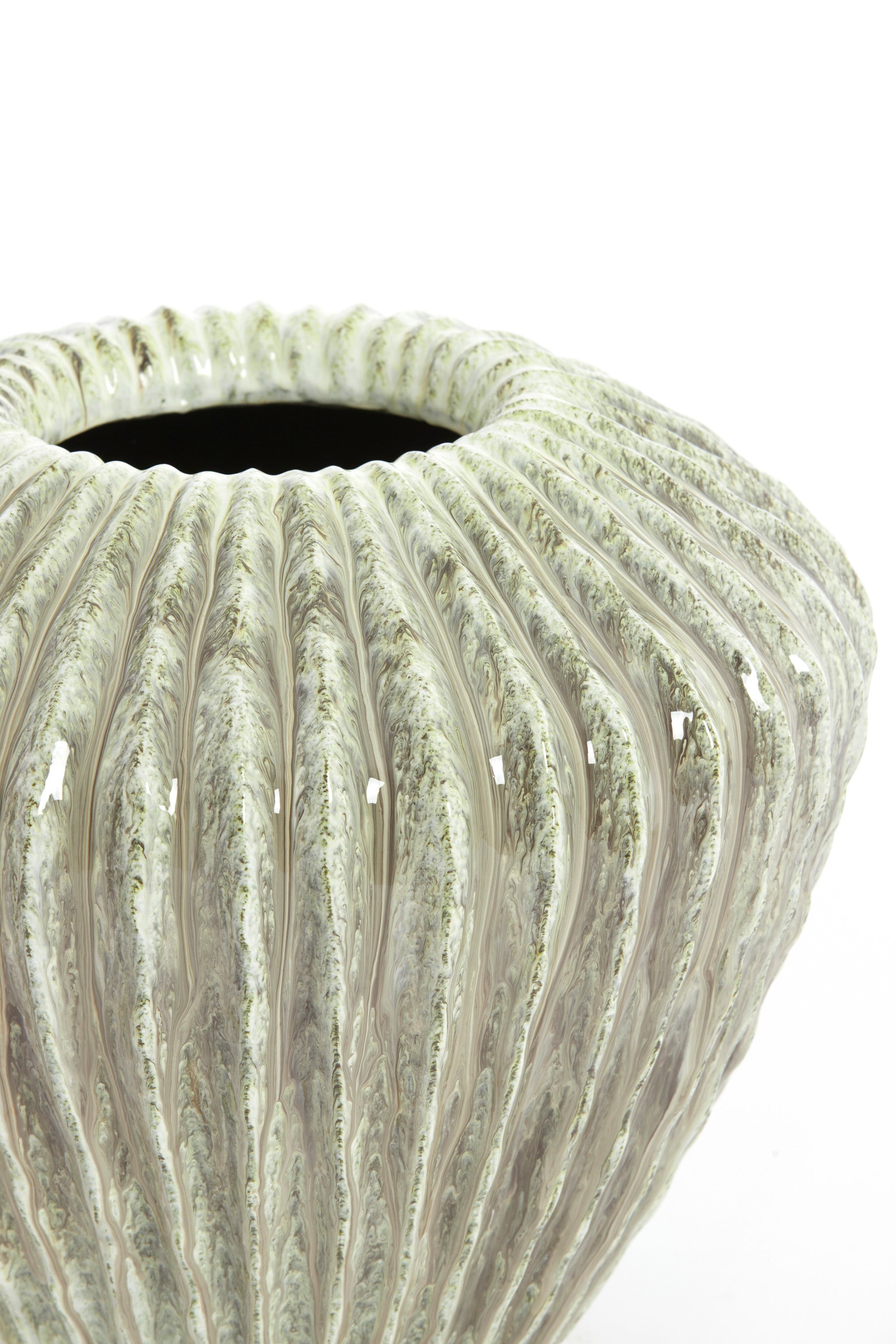 Cacti Gloss Mint Green Decorative Planter 28cm