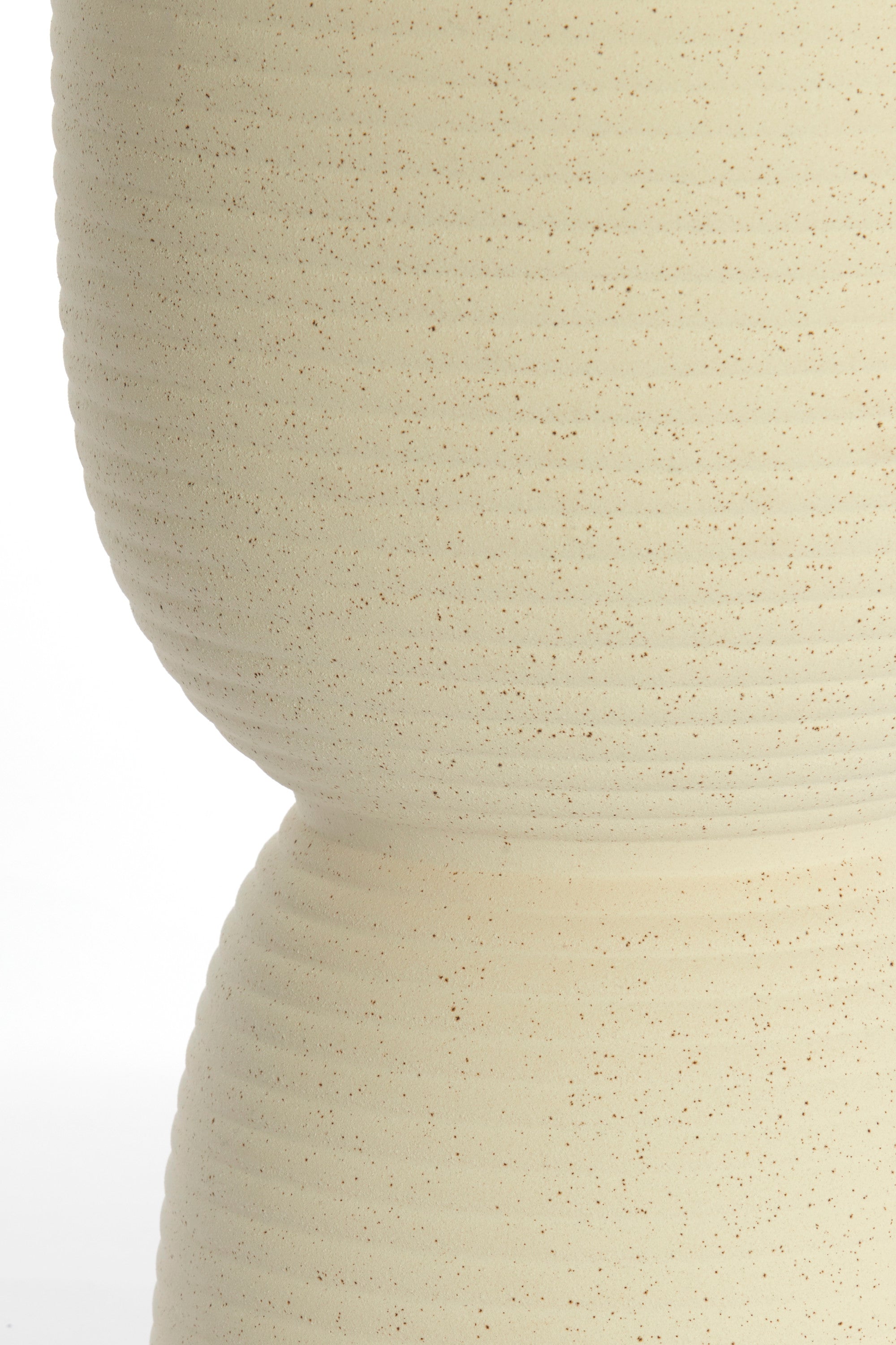 Finca Matt Cream Ceramic Round Side Table