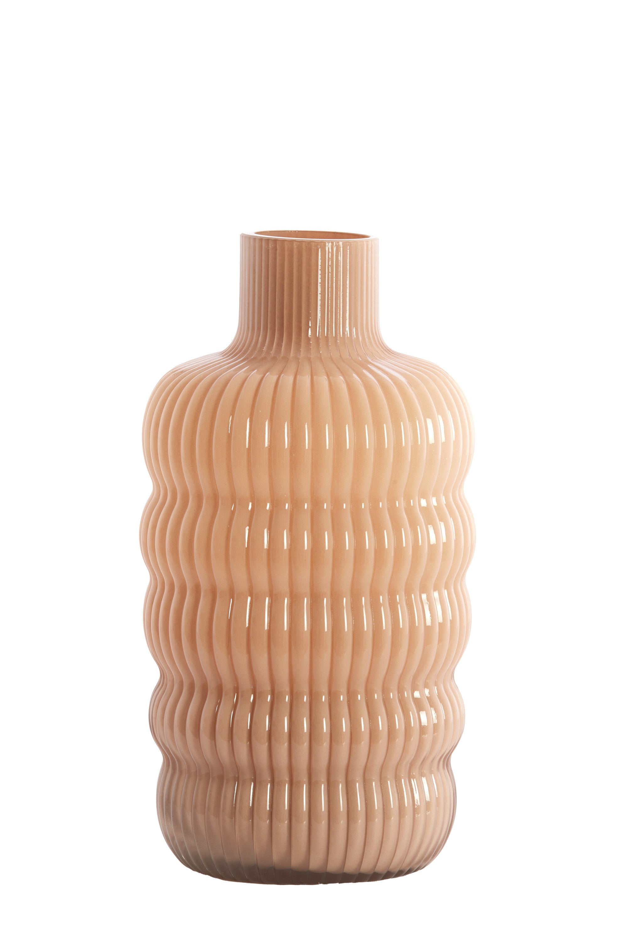 Lunette Caramel Glass Vase