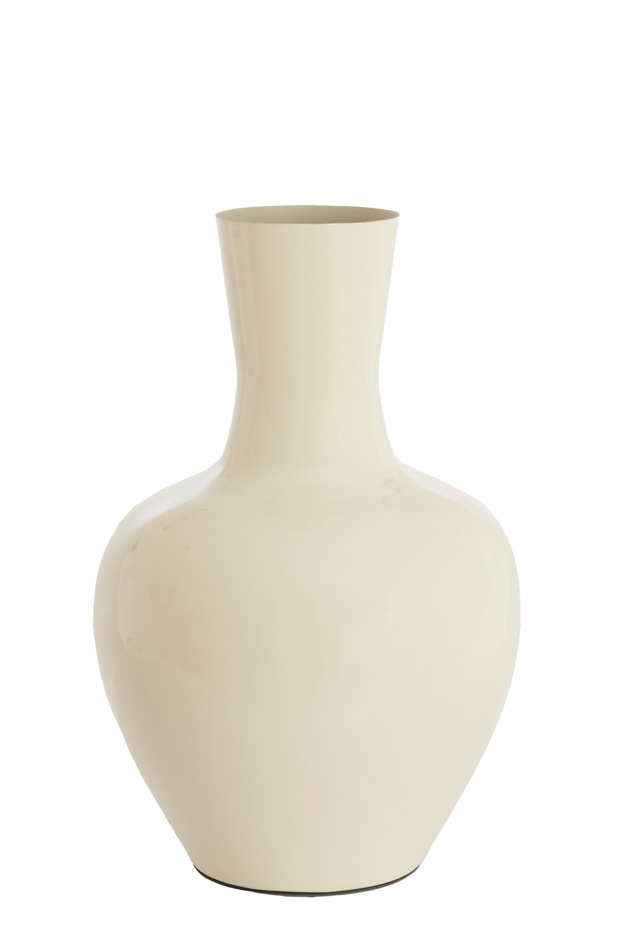 Nana Gloss Cream Metal Vase 69cm