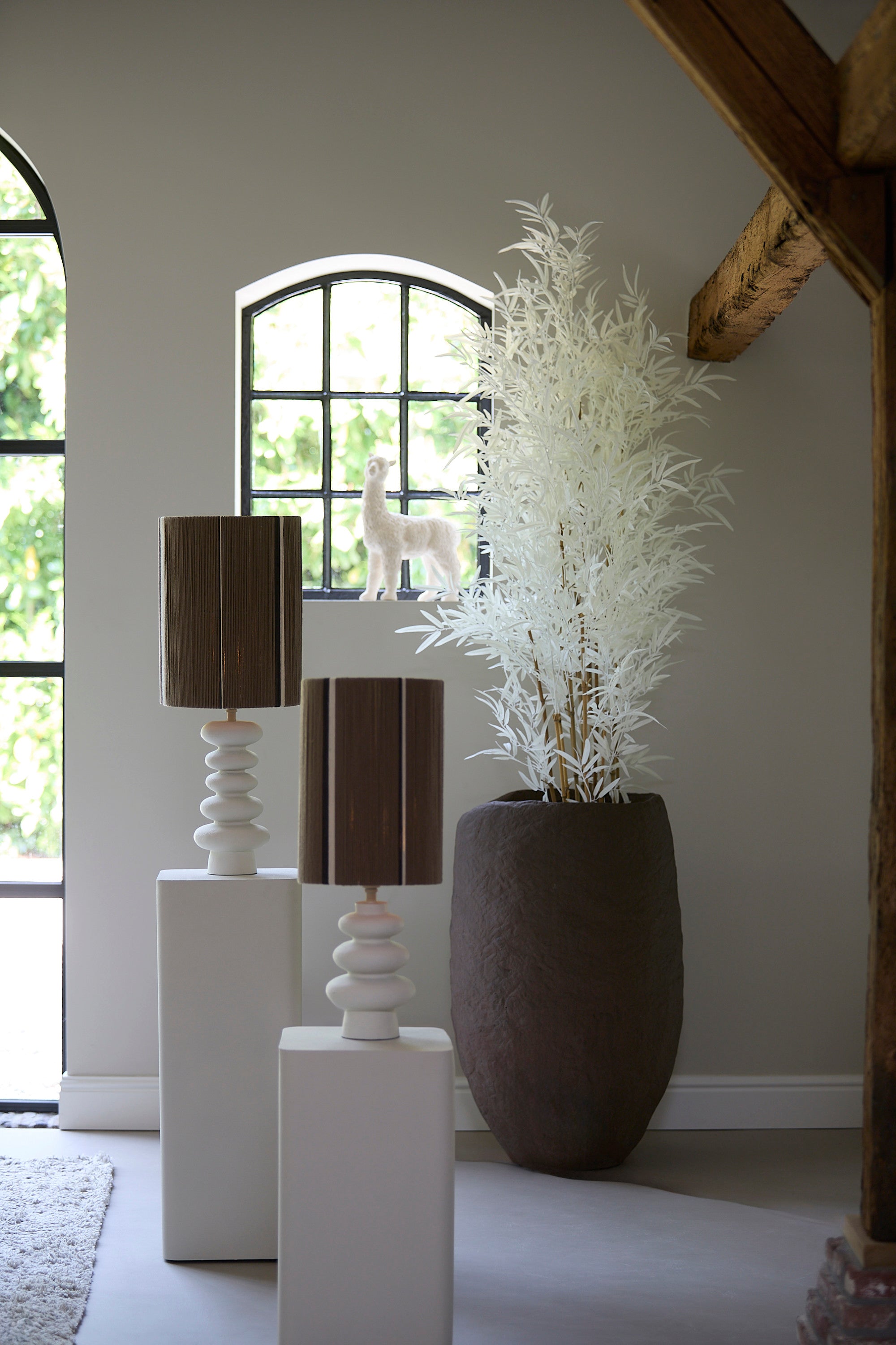 Olona Cream Metal Table Lamp Base 35cm