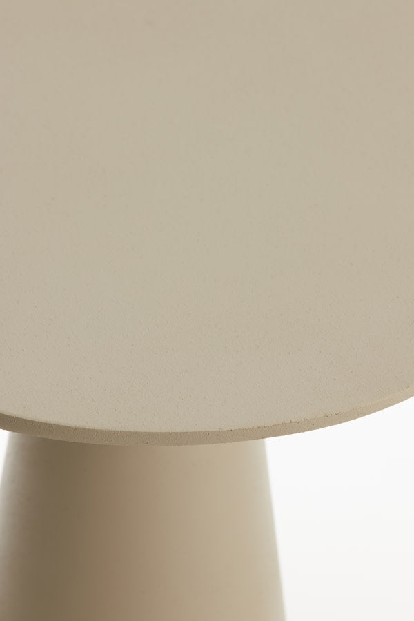Abala Matt Taupe Metal Square Side Table 53cm
