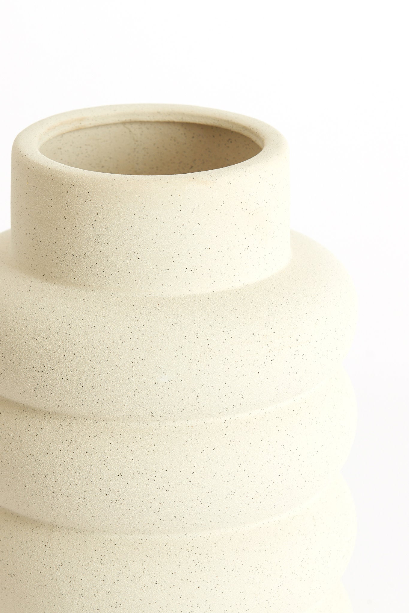 Triora Matt Cream Ceramic Vase 32.5cm