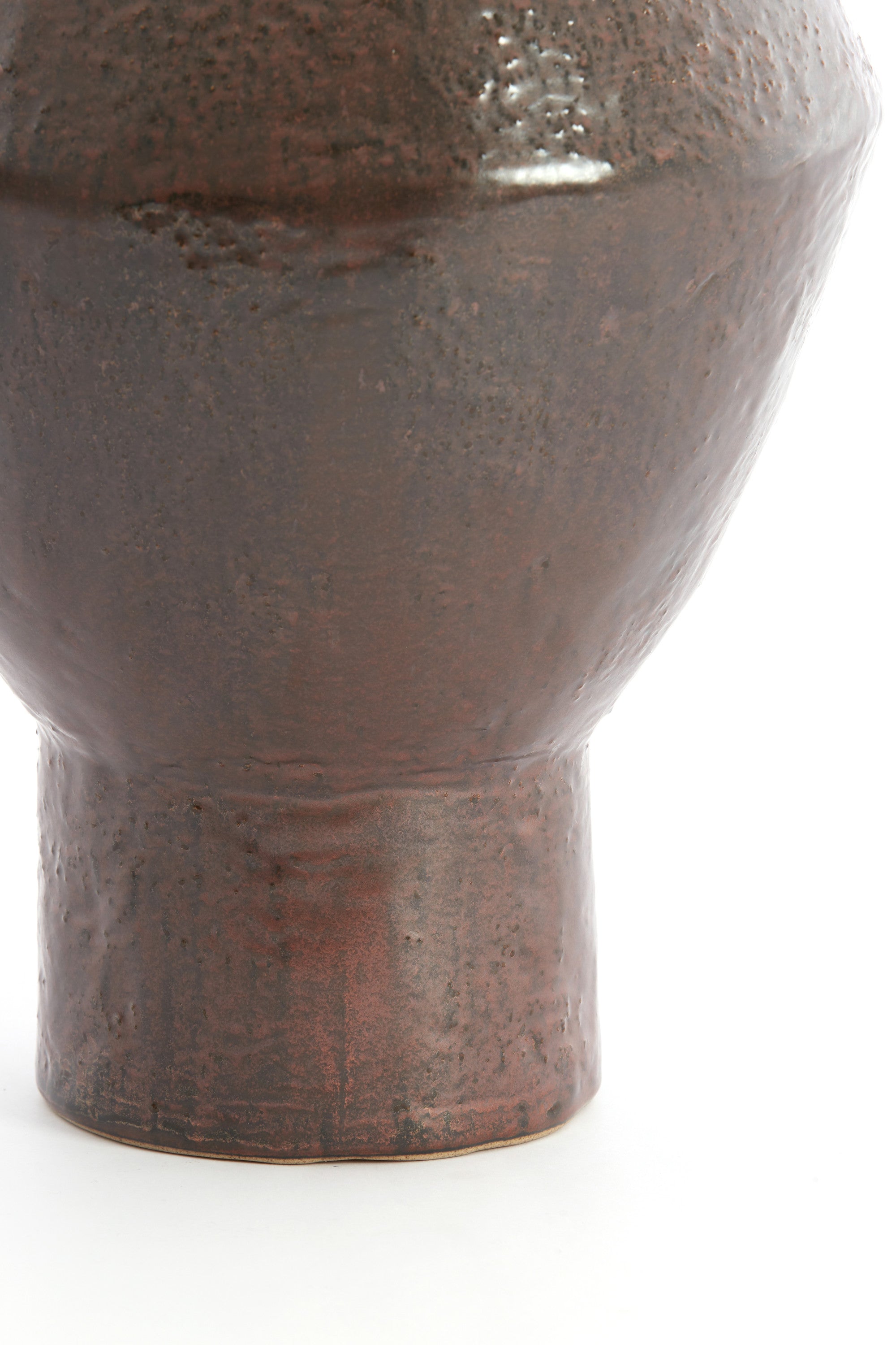 Vasora Matt Dark Red/Brown Ceramic Vase 41cm