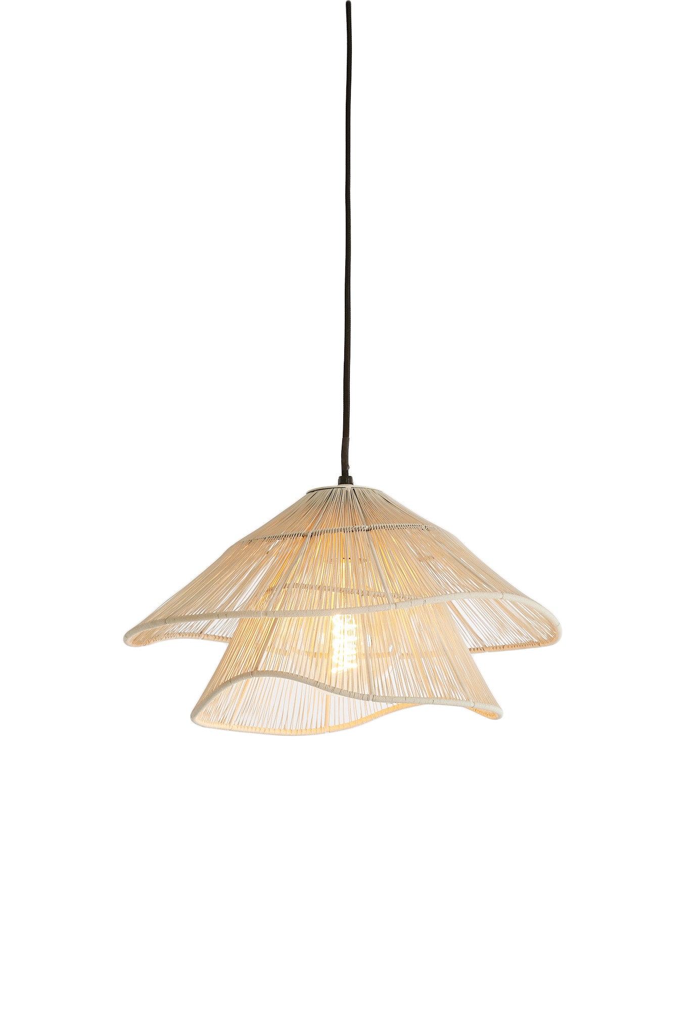 Alameda Cream Metal Pendant Light 36cm