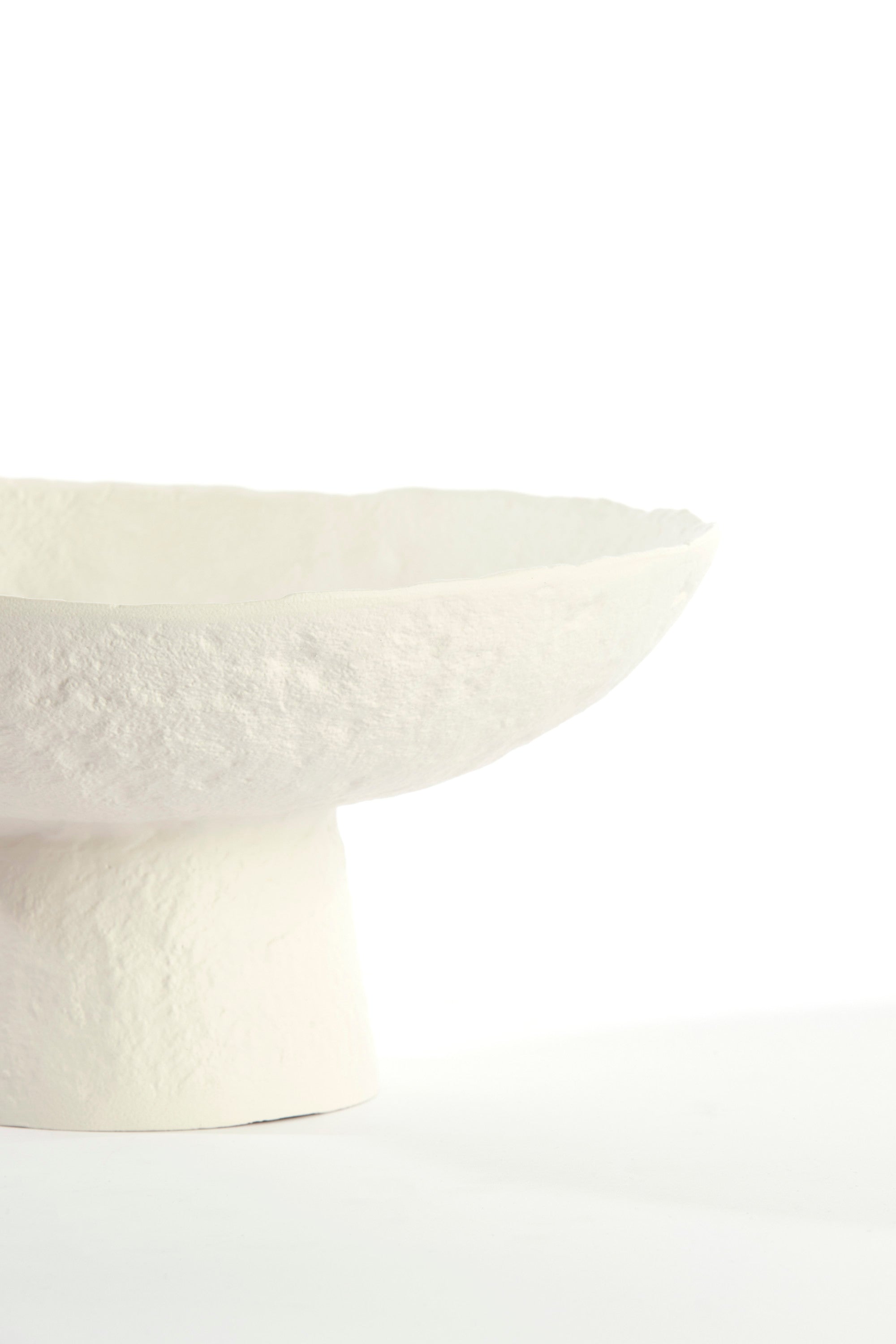 Ota Cream Metal Decorative Bowl on Stand 31cm