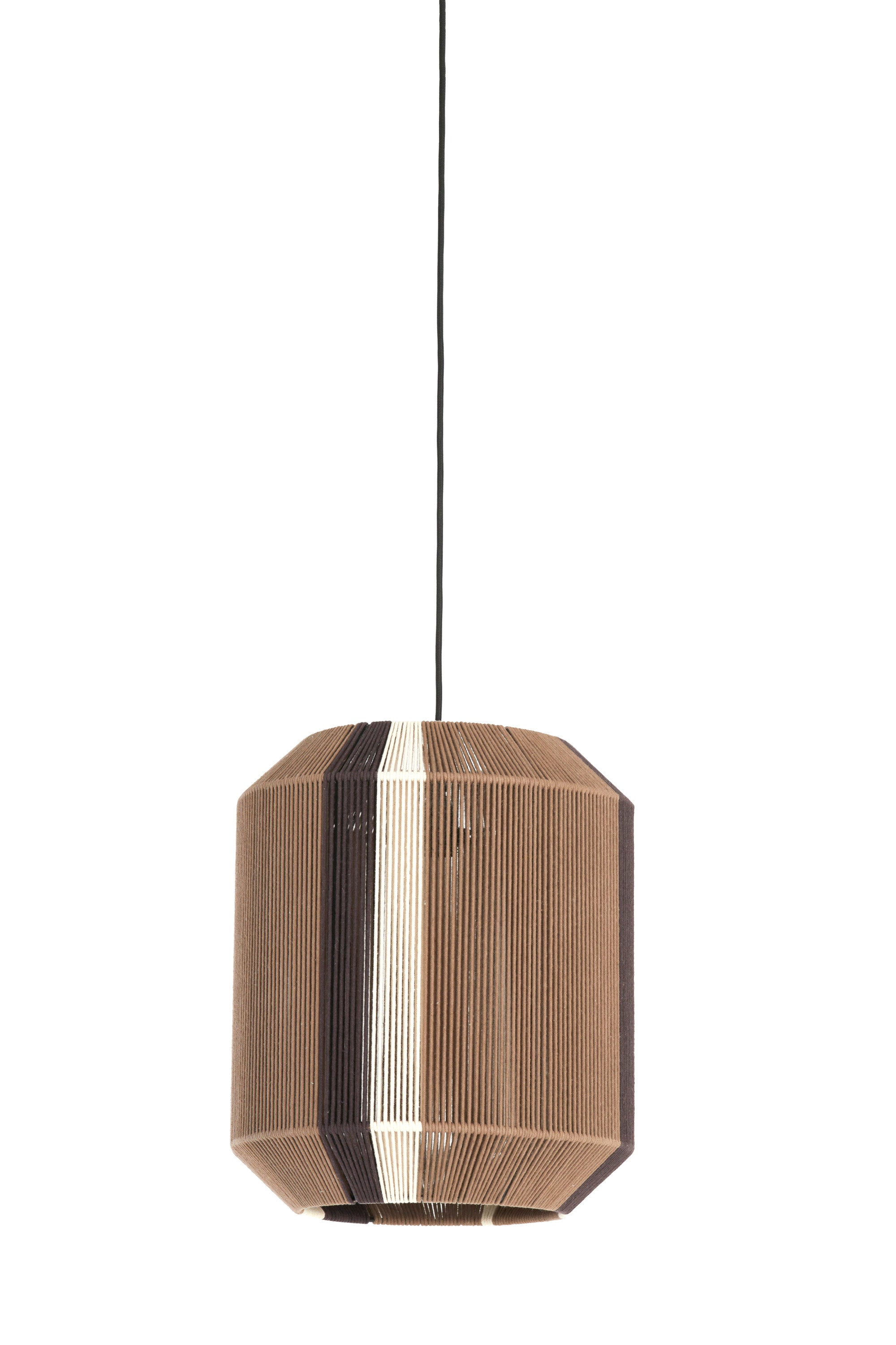 Kozana Brown & Cream Pendant Light 36cm