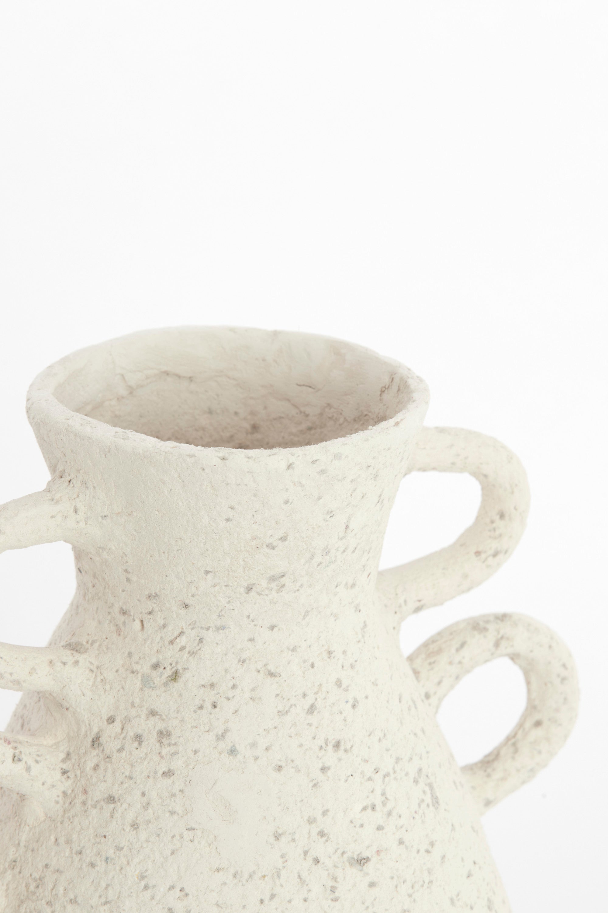 Zephan Matt Cream Papier Mâché Vase 35cm