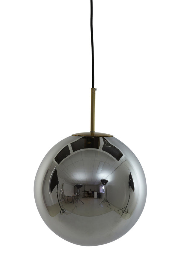 Medina Antique Bronze & Smoked Glass Pendant Light 40cm