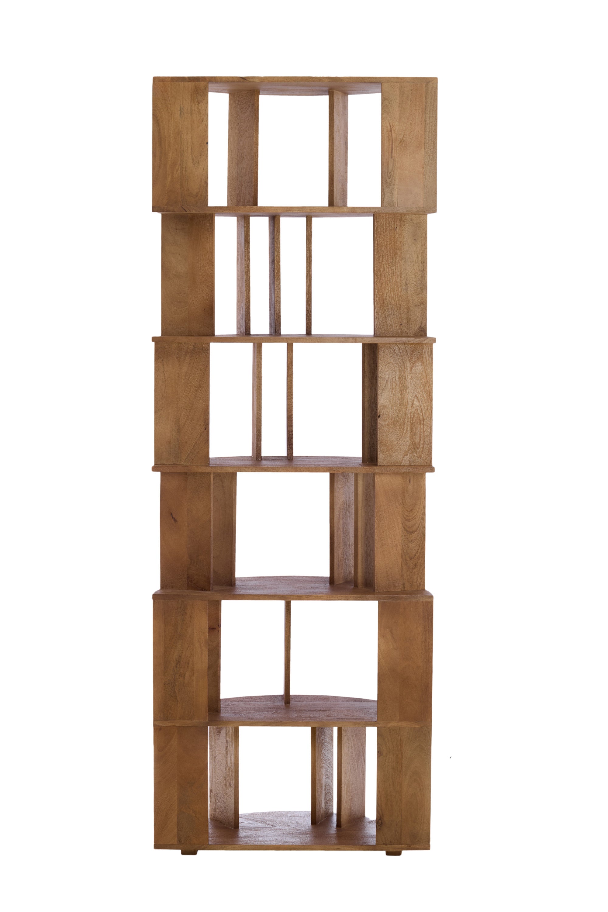 Limpya Light Brown Wood Open Wall Cabinet