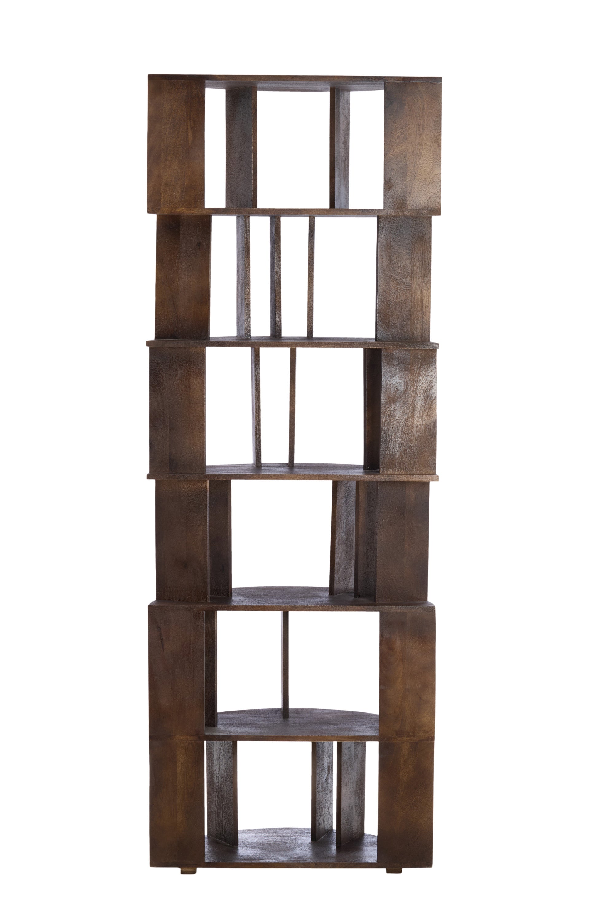 Limpya Matt Dark Russet Wood Open Wall Cabinet