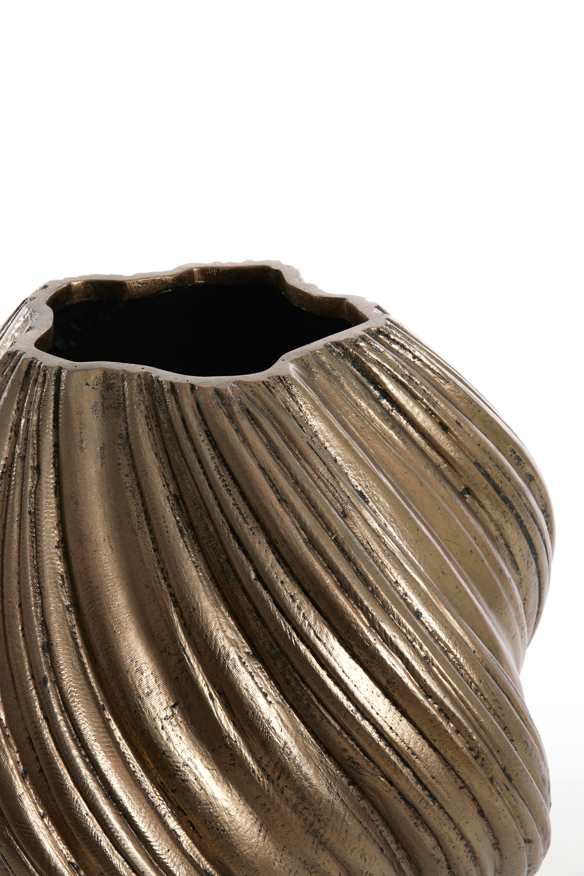 Yatung Antique Bronze Twisted Decorative Planter 48cm