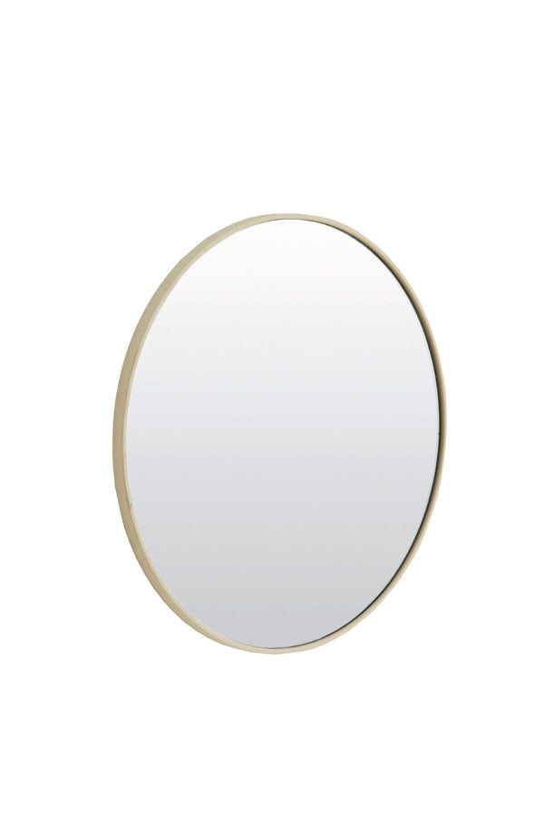 Espejo Clear & Cream Glass Round Wall Mirror 70cm