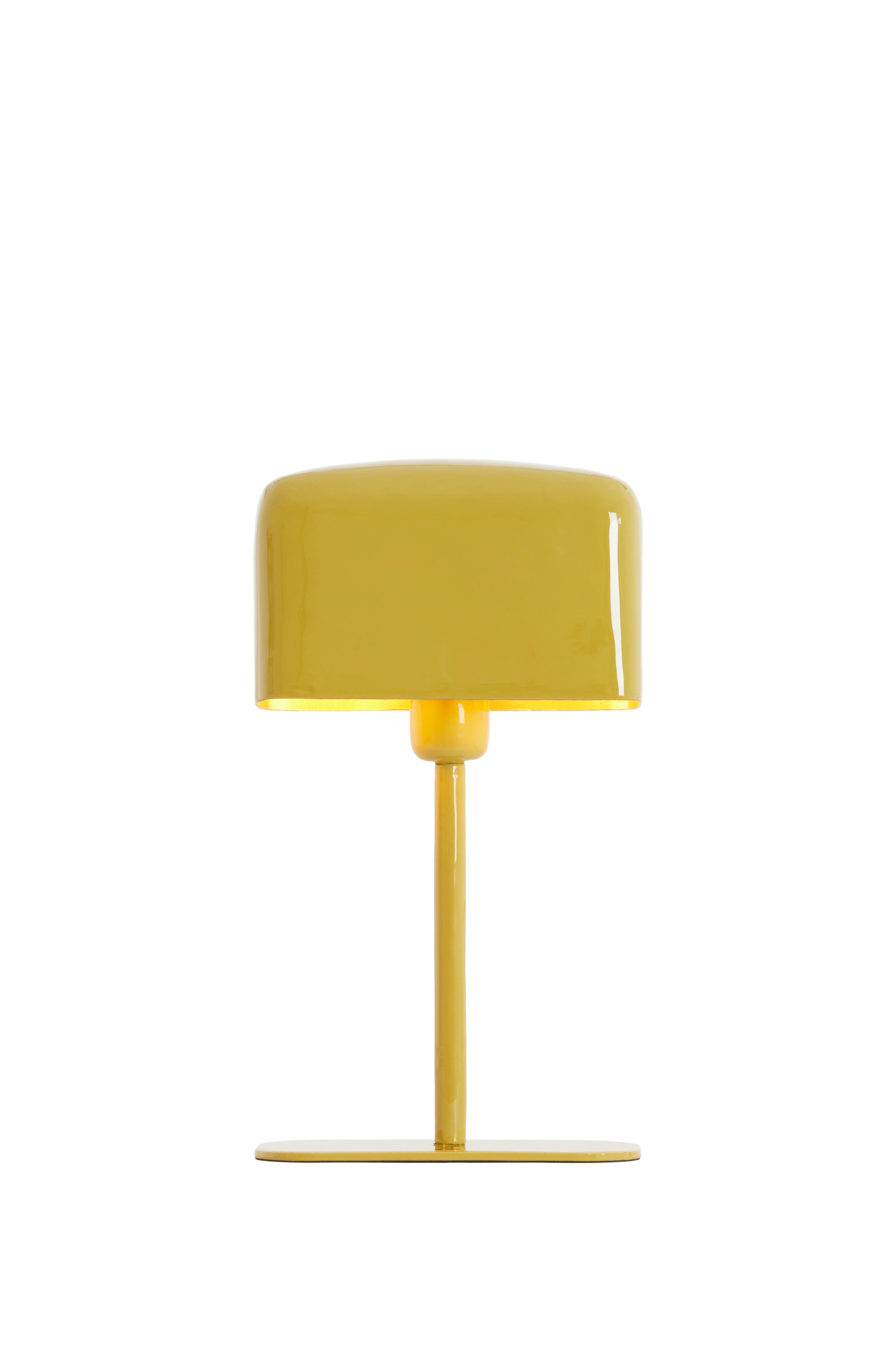 Elenie Gloss Ochre Yellow Metal Table Lamp