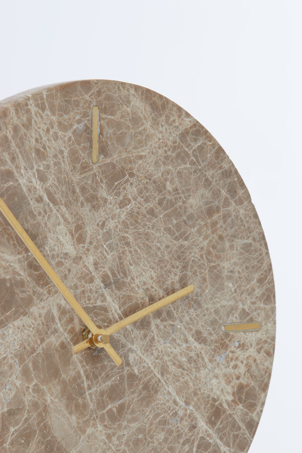 Moreno Brown Marble Table Clock