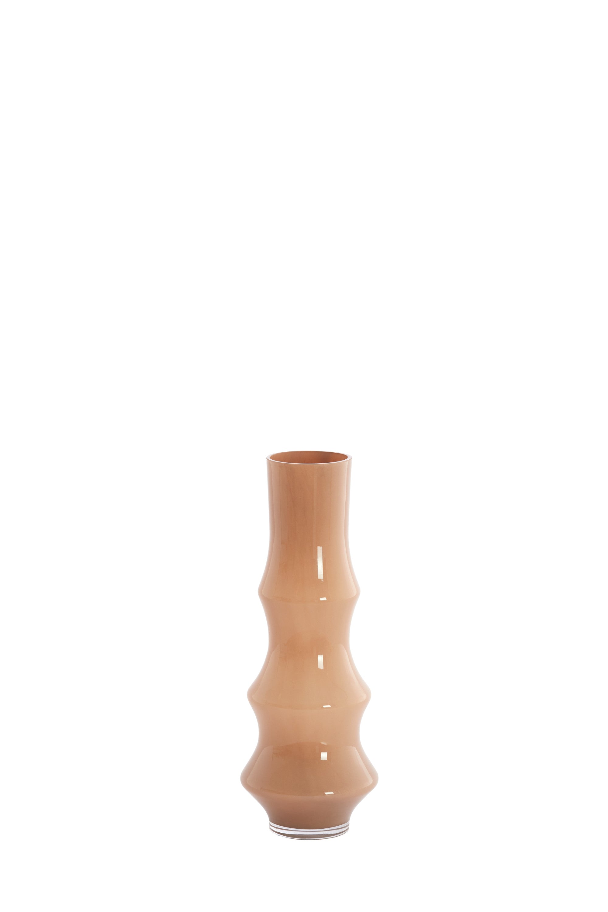 Fiorenza Caramel Glass Vase 40cm