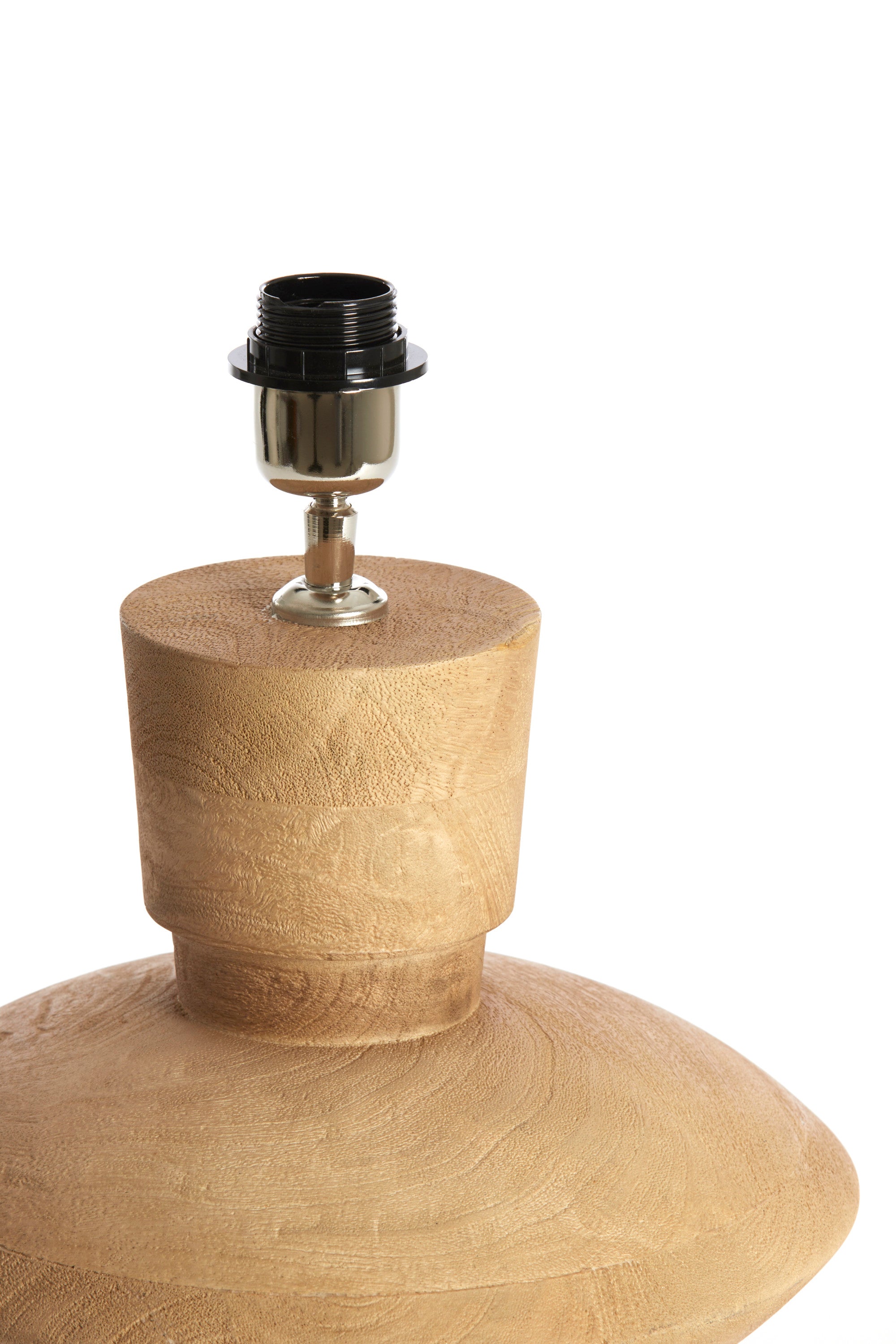 Fiera Matt Natural Wood Table Lamp Base 31cm