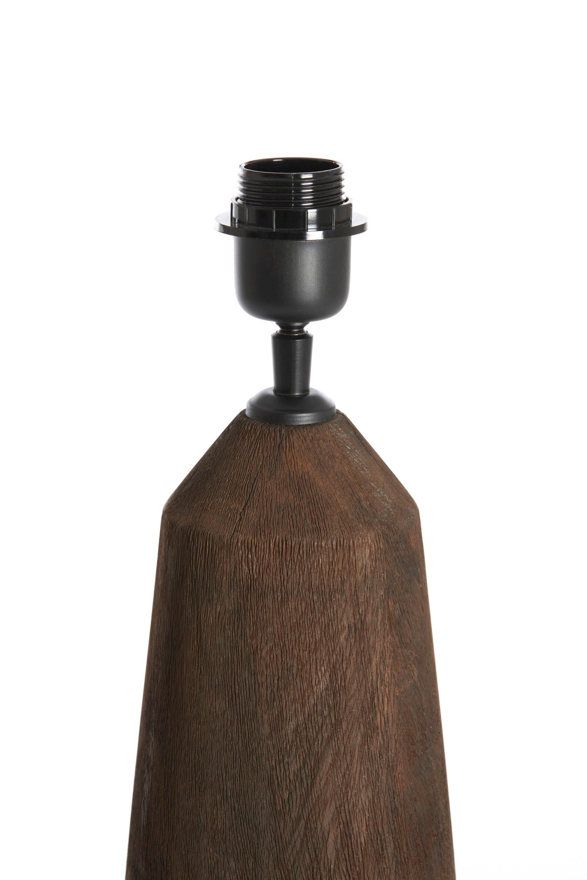 Trapani Matt Dark Brown Wood Table Lamp Base 35cm