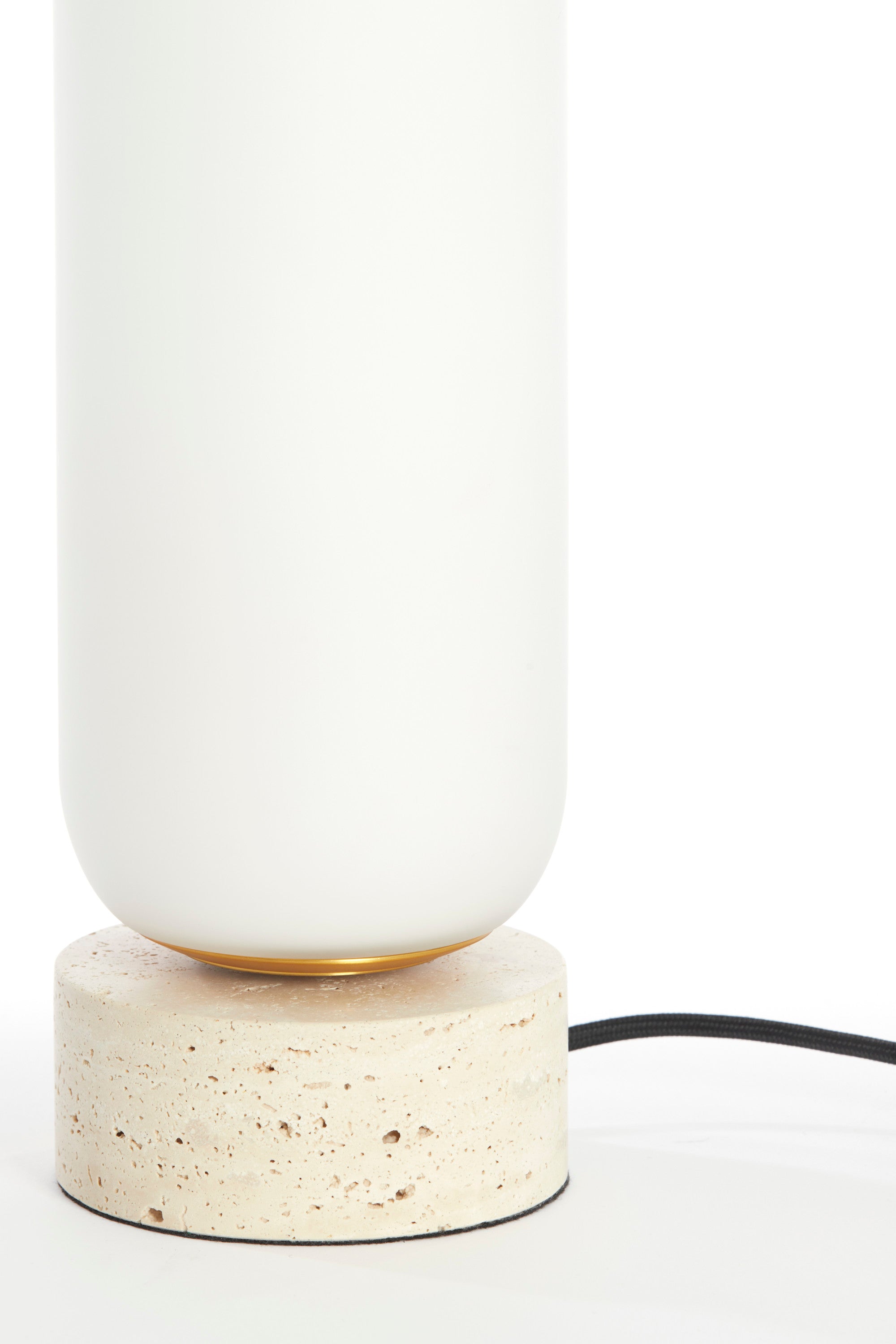 Rylano Milky Glass & Sand/Antique Bronze Table Lamp 35cm