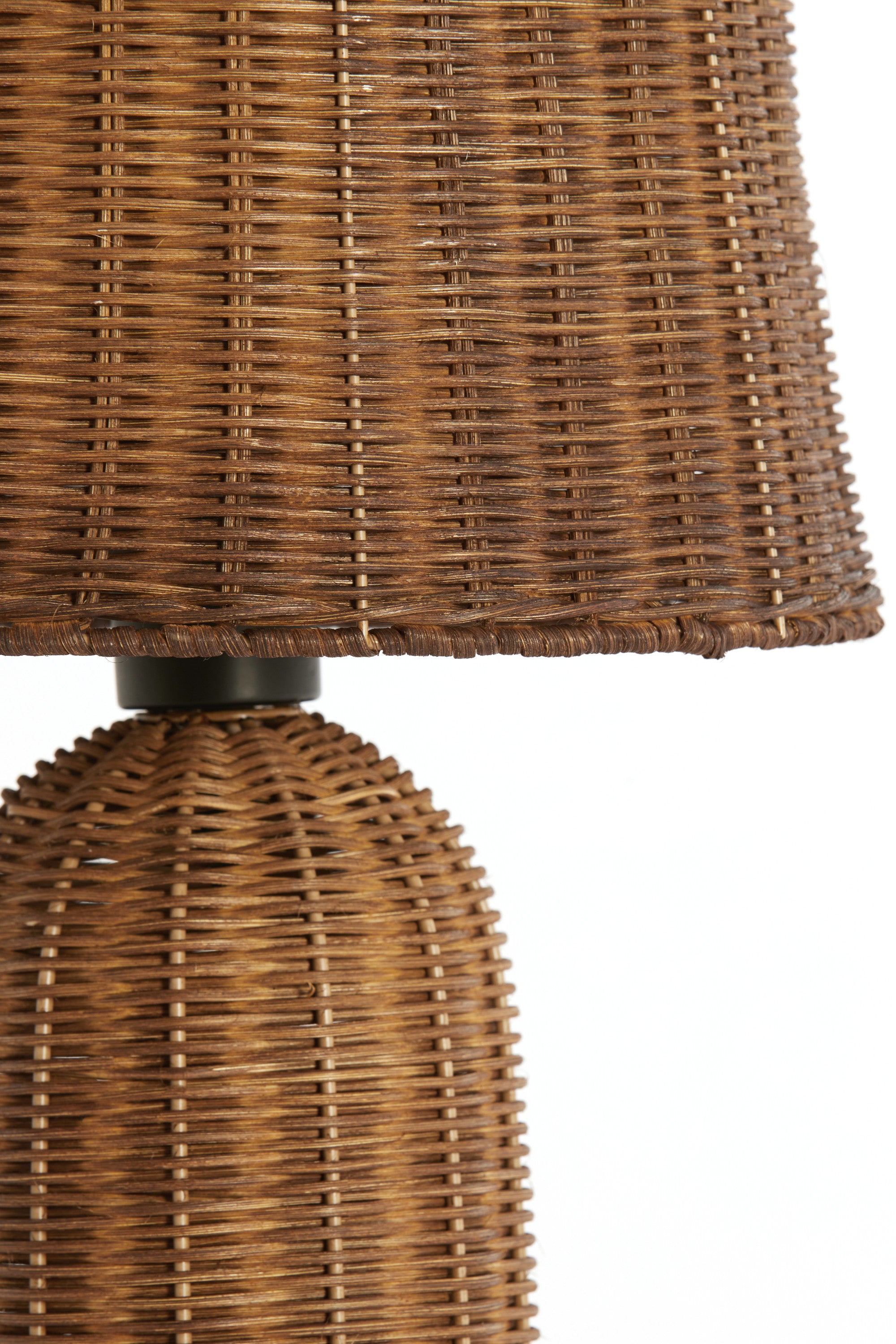 Mandor Dark Brown Rattan Table Lamp