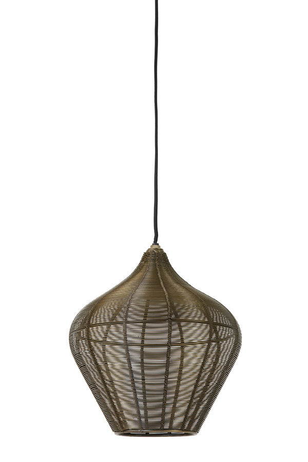 Alvaro Antique Bronze Metal Pendant Light 27cm